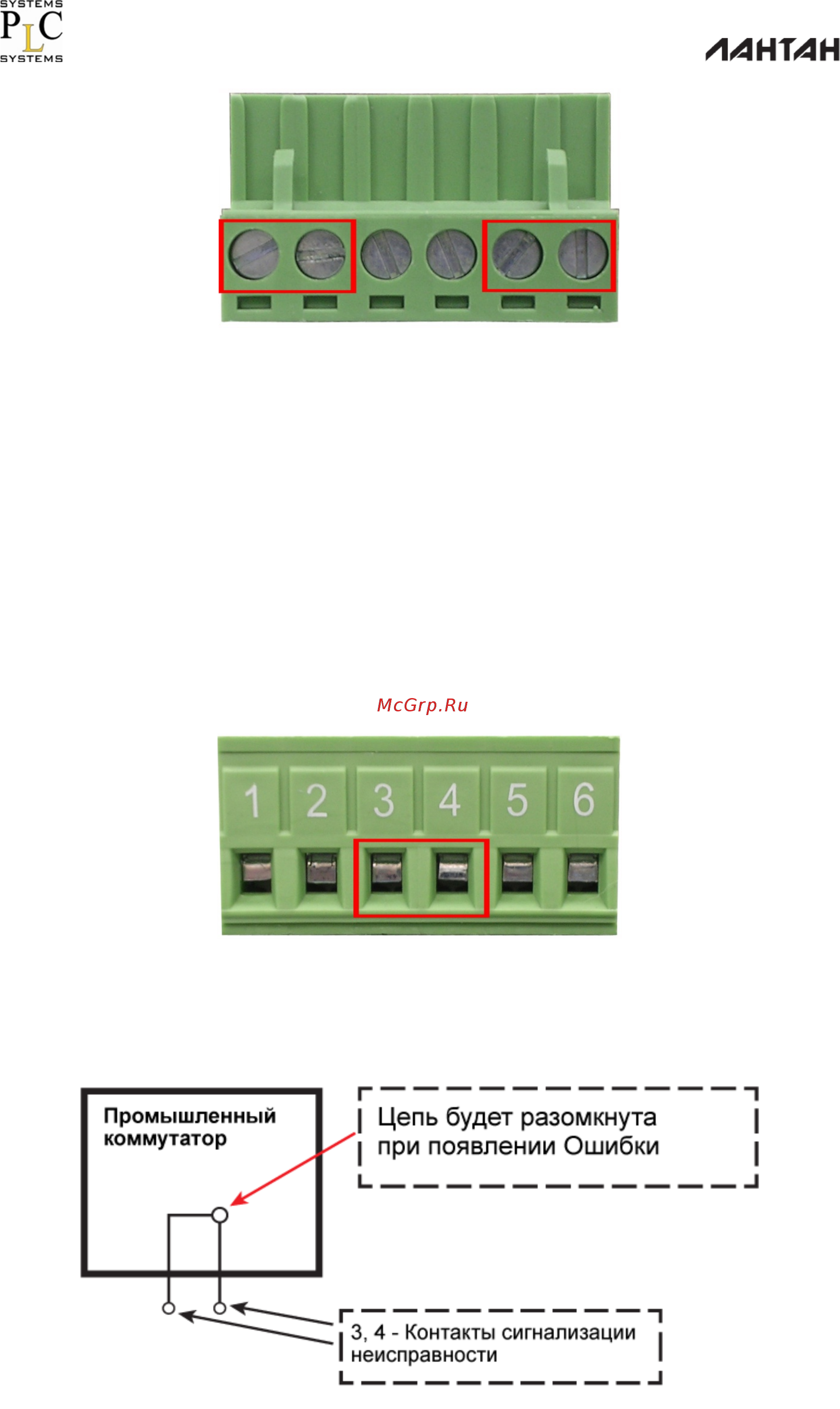 Лантан SDP-5416-G-DS-PoE af/at [21/104] Подключение сигнала неисправности