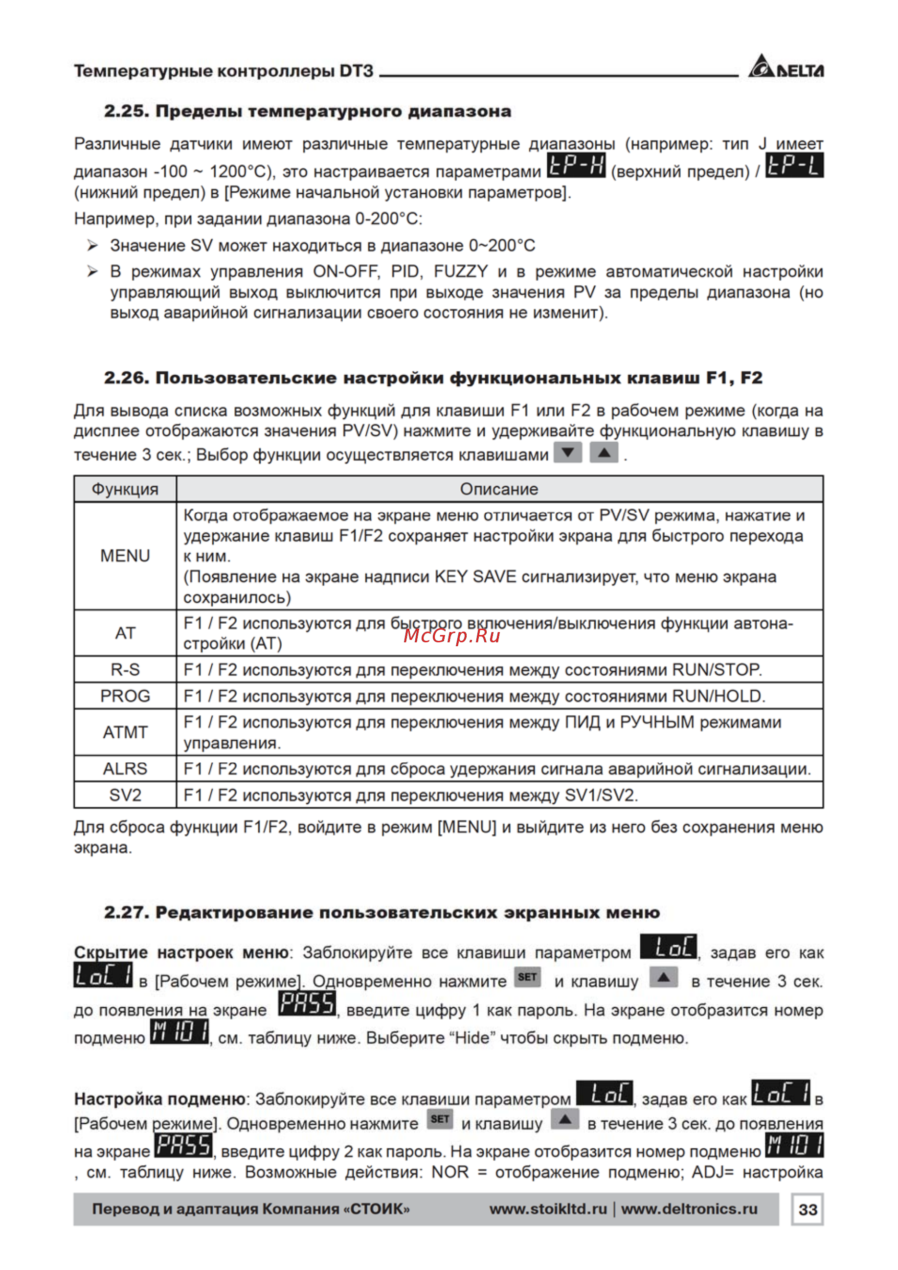 Delta Electronics DT360VD-0200 [33/56] Пределы температурного диапазона