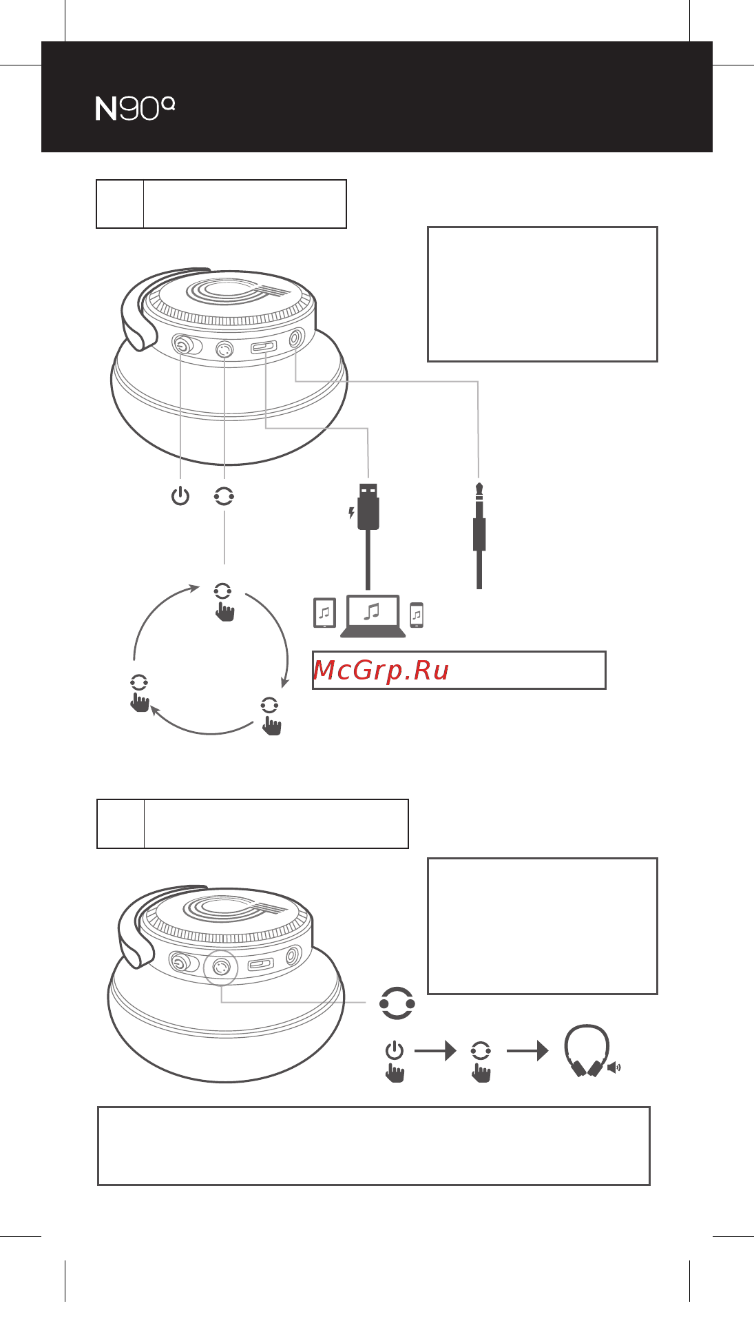 AKG N90Q [3/10] Buttons and ports boutons et prises