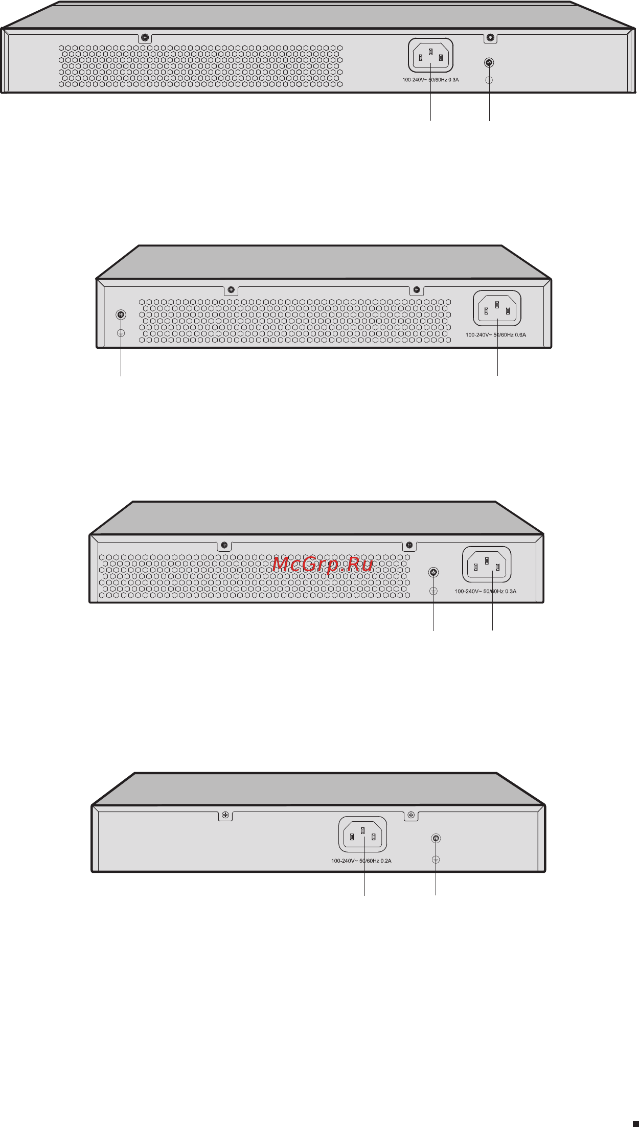 Tp-Link TL-SG1008MP V1 [11/24] The rear panel of tl sg1008 is shown as the following figure
