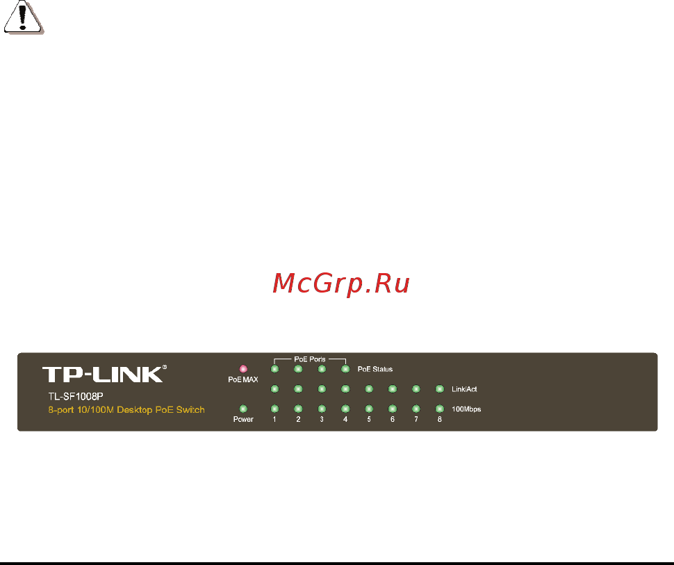 Tp-Link TL-SF1008P V1 [10/16] Power on