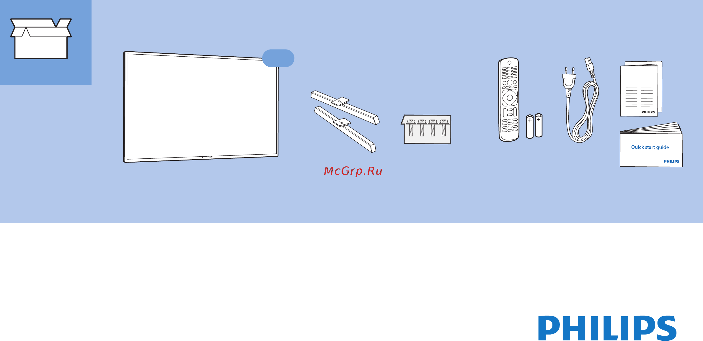 Philips 50PUS6503/12 Краткая инструкция онлайн