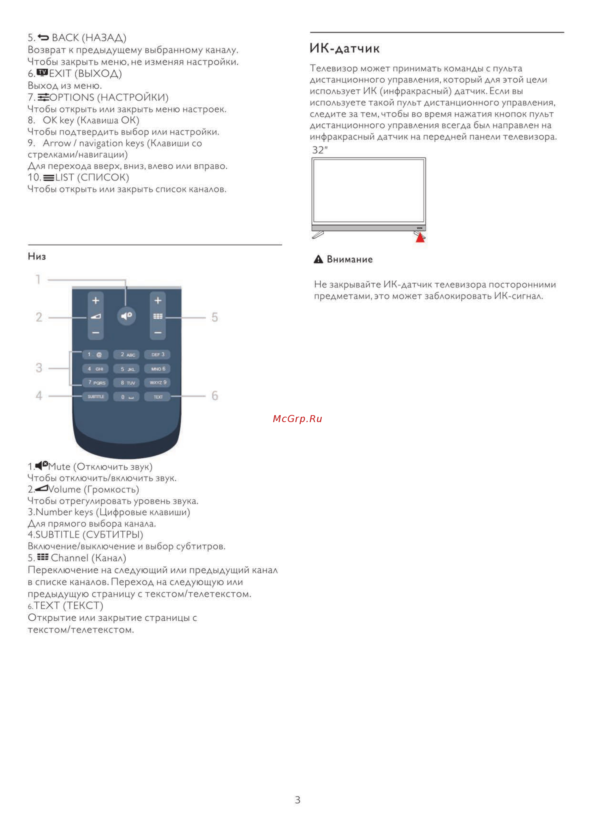 Philips 32PHS5583/60 [6/32] Ик датчик