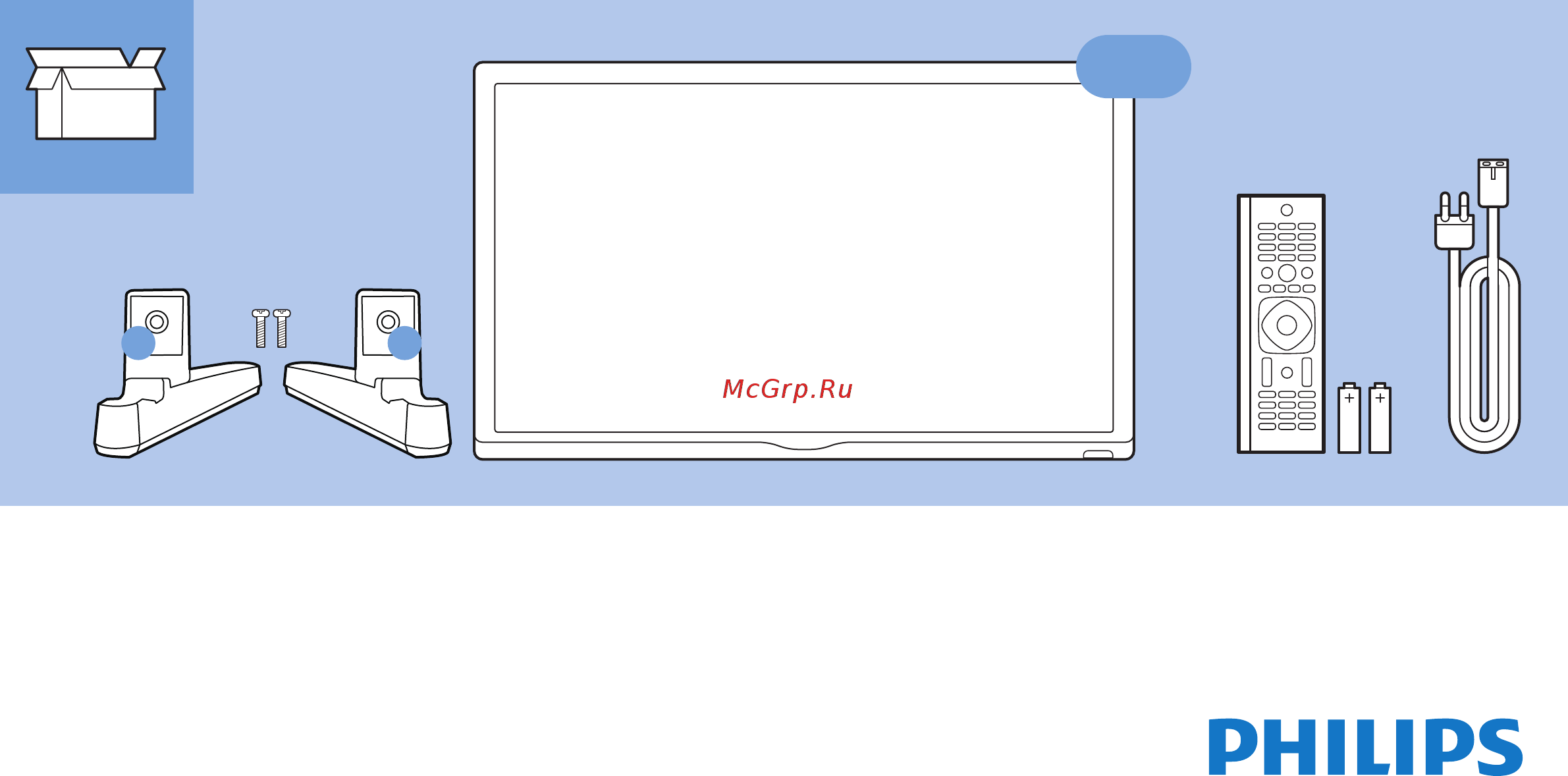 Philips 24PHT4031/12 Краткая инструкция онлайн