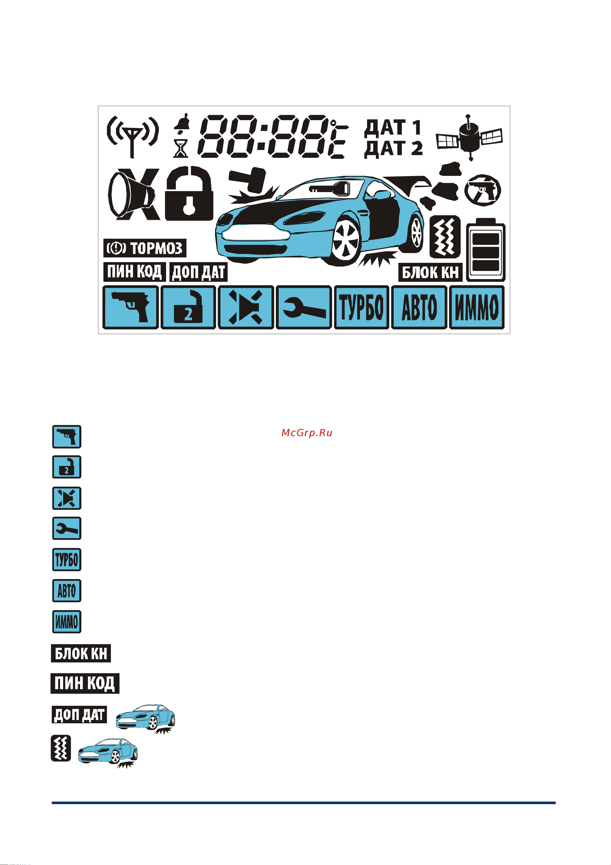 Starline B6 Dialog CAN F5 V200 [12/68] Жидкокристаллический дисплей брелка