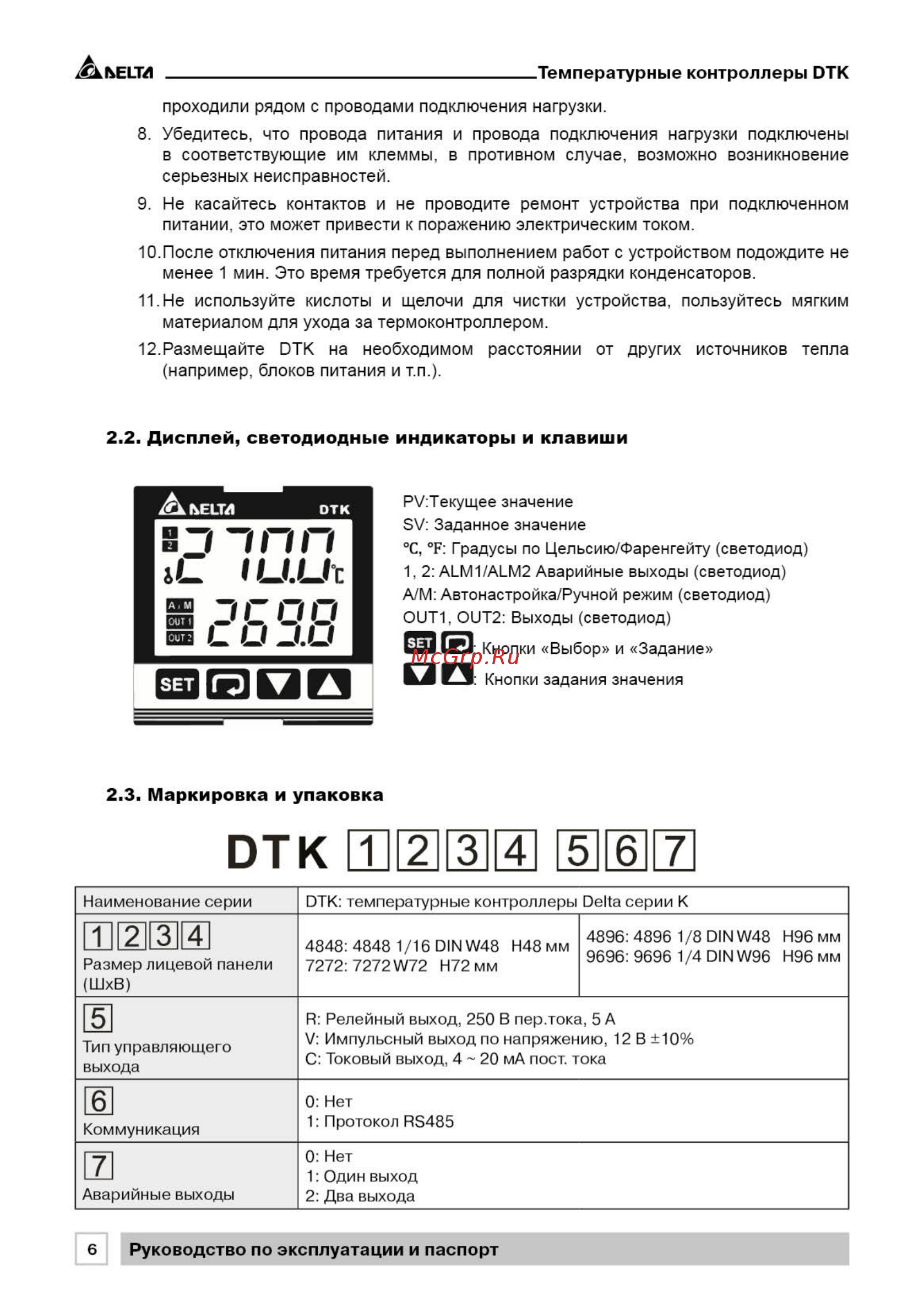 Delta Electronics DTK4848R01 [6/33] Dtk_pasport_20166