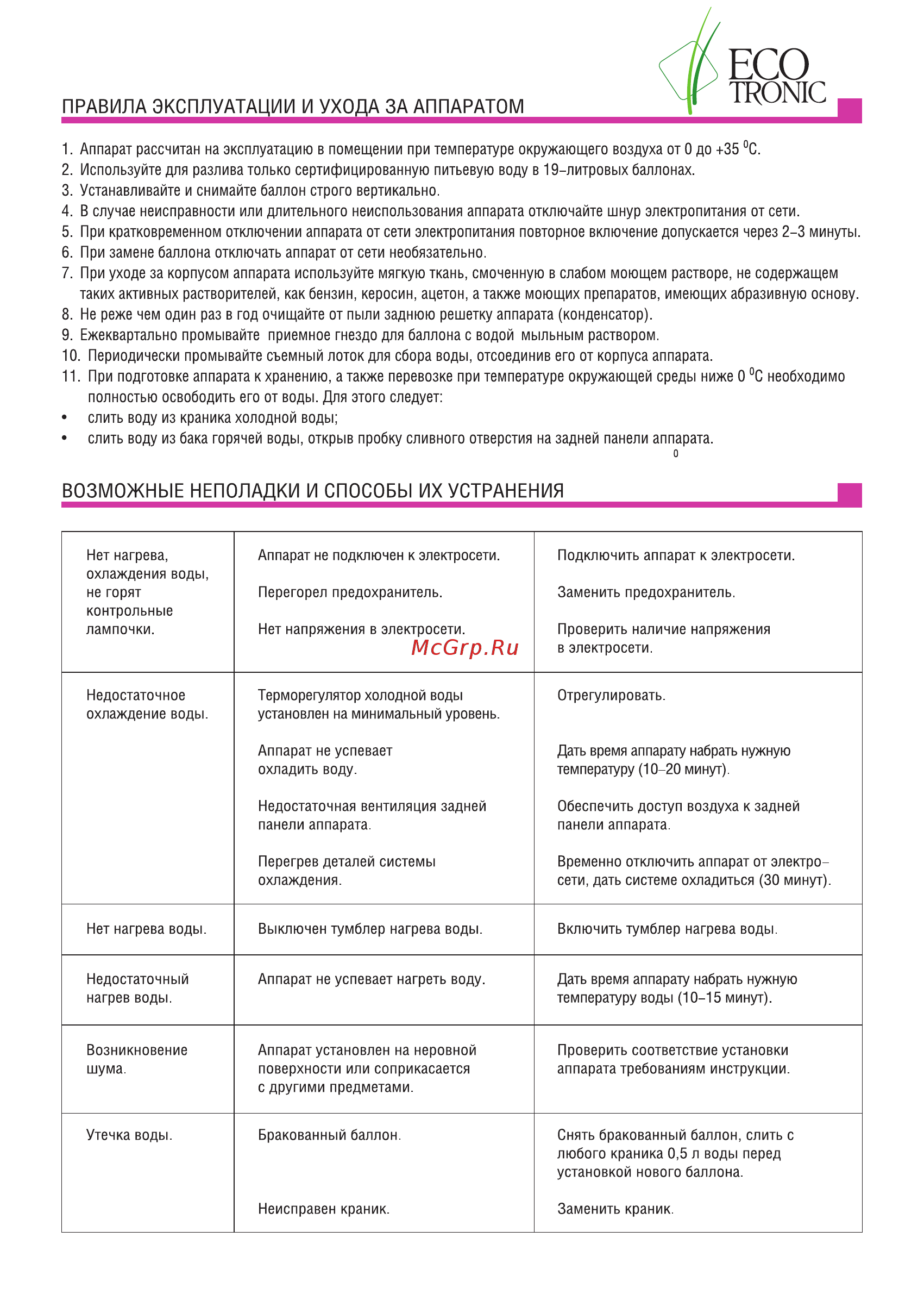 Ecotronic H5-LF [4/4] Users manual h5 page4