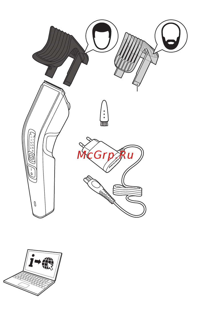 Philips HC3505/15 Руководство пользователя онлайн [2/8] 398126