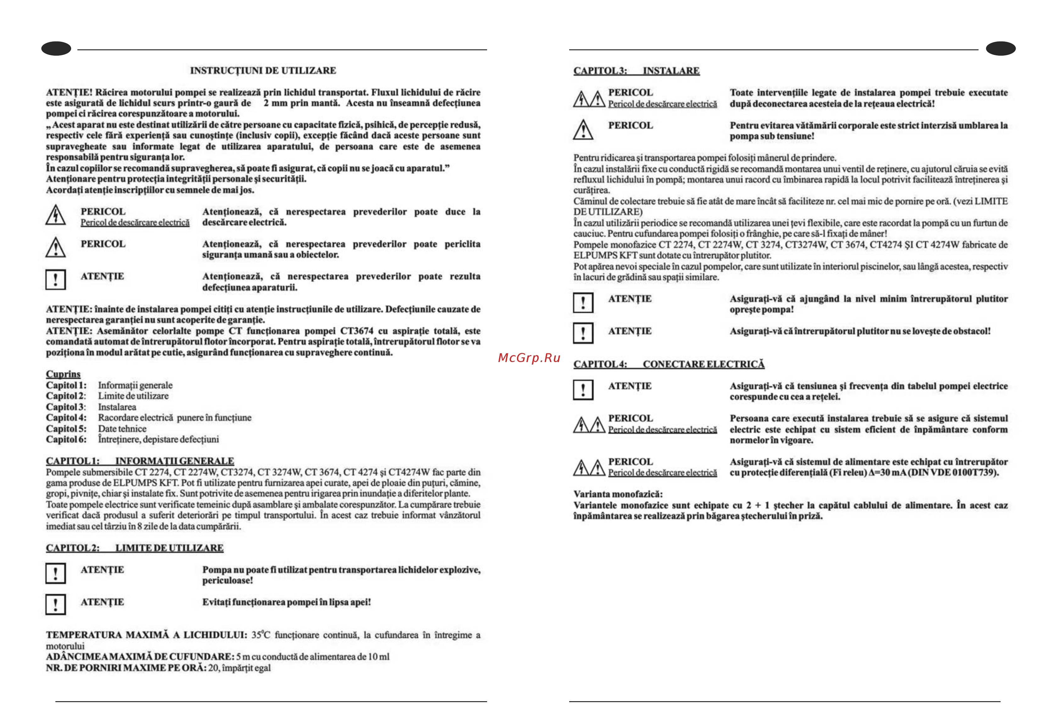 Elpumps CT2274W Руководство по эксплуатации онлайн [16/47] 398232