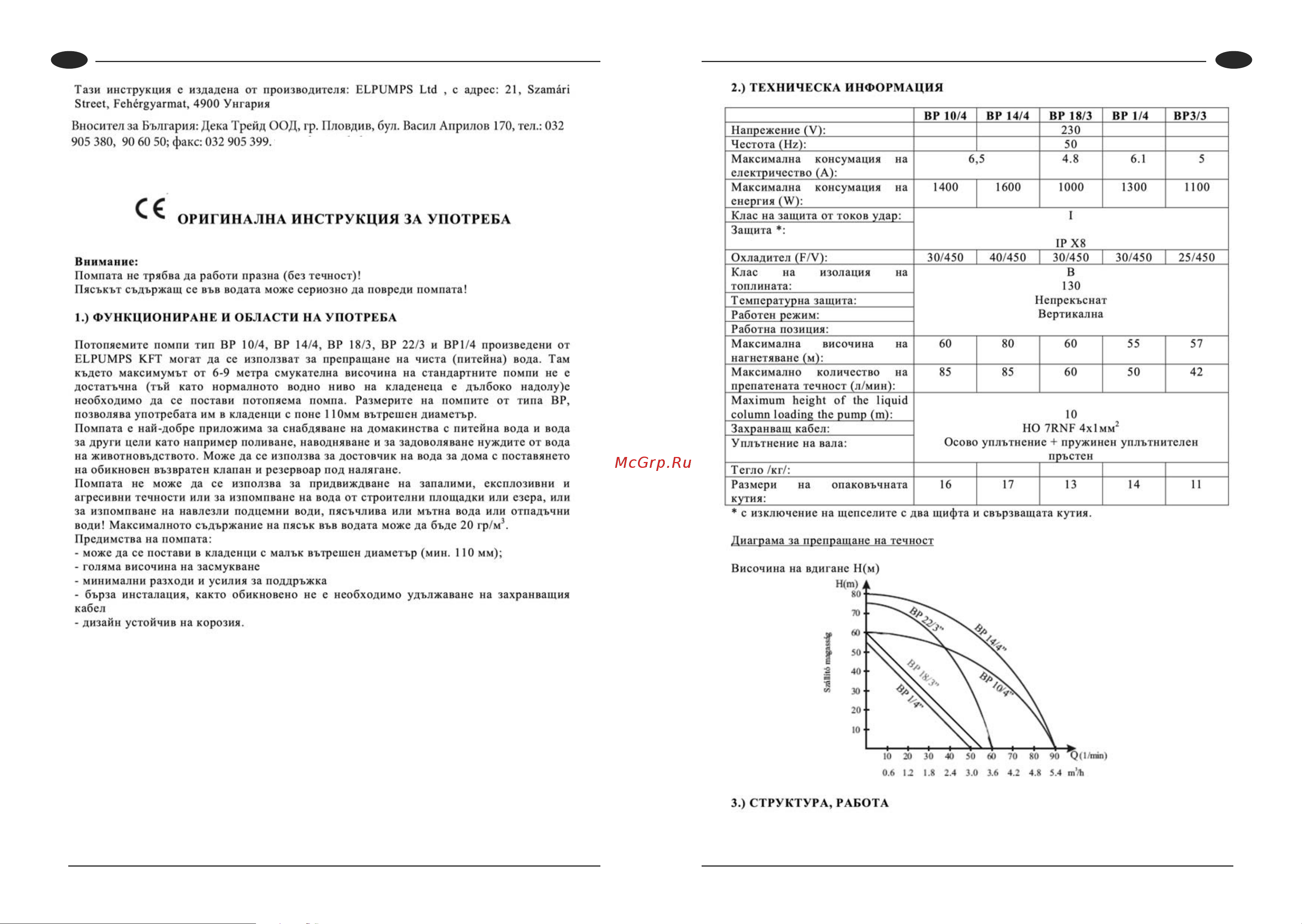 Elpumps BP 3/3 Руководство по эксплуатации онлайн [23/43] 398245