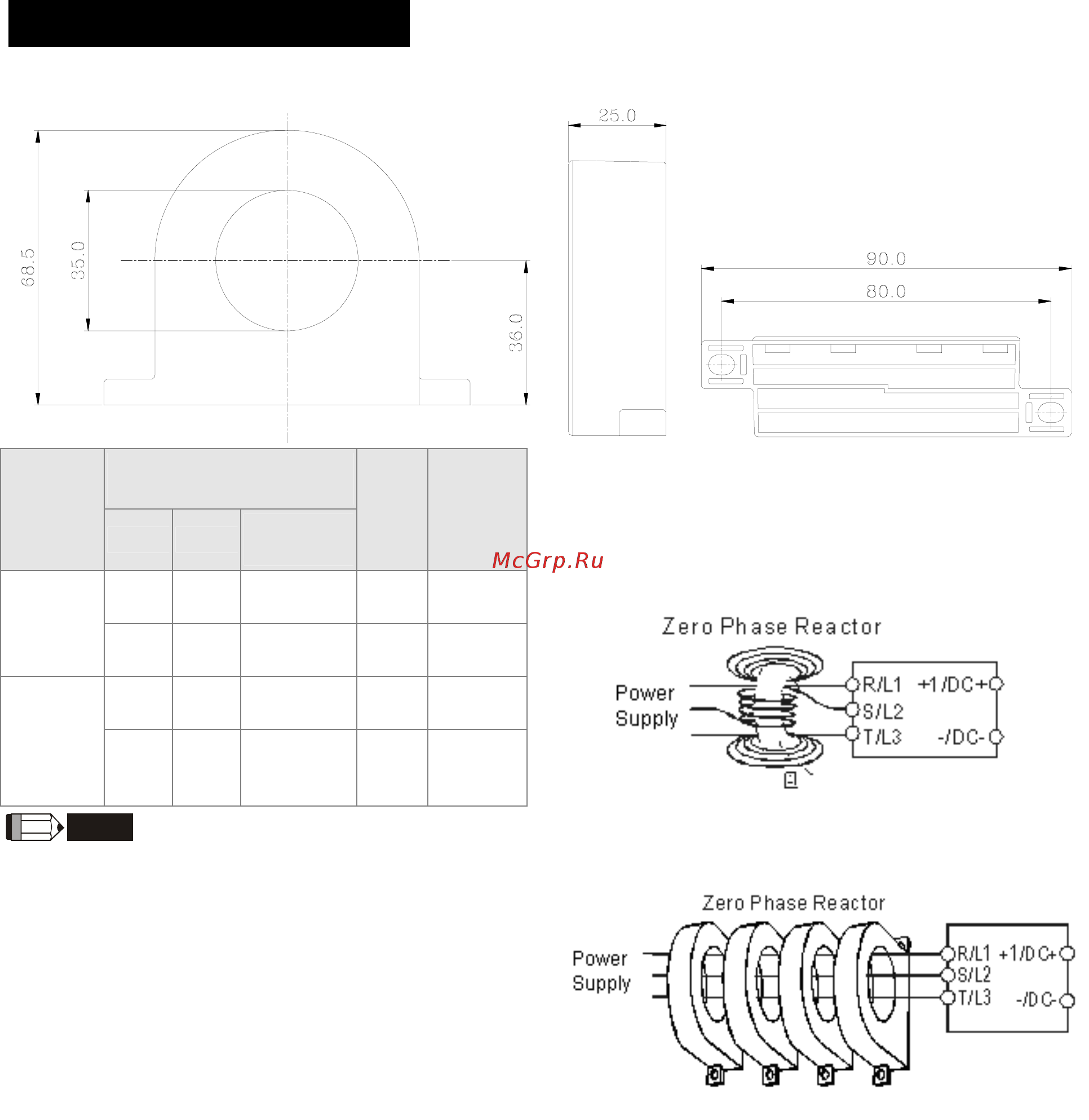 Delta Electronics AFE370A43A [27/131] Zero phase reactor