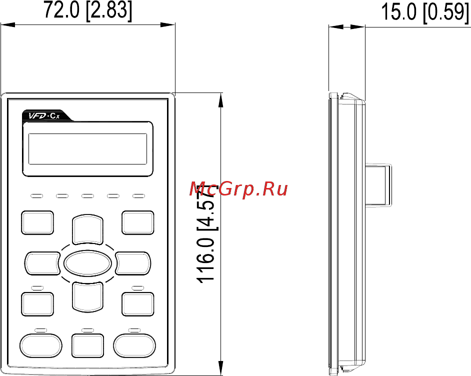 Delta Electronics AFE075A43A [8/131] Digital keypad