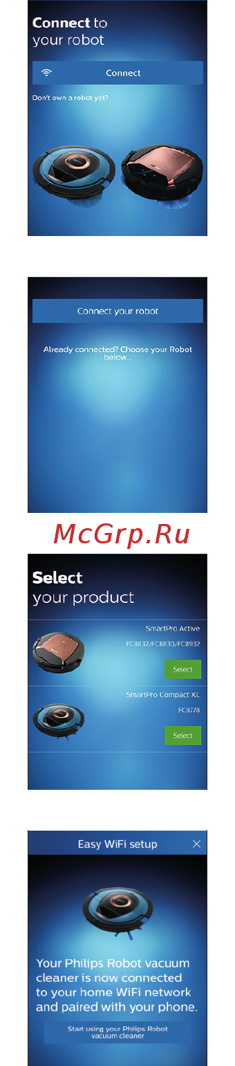 Philips FC8778/01 [10/57] Downloading app and connecting app and robot