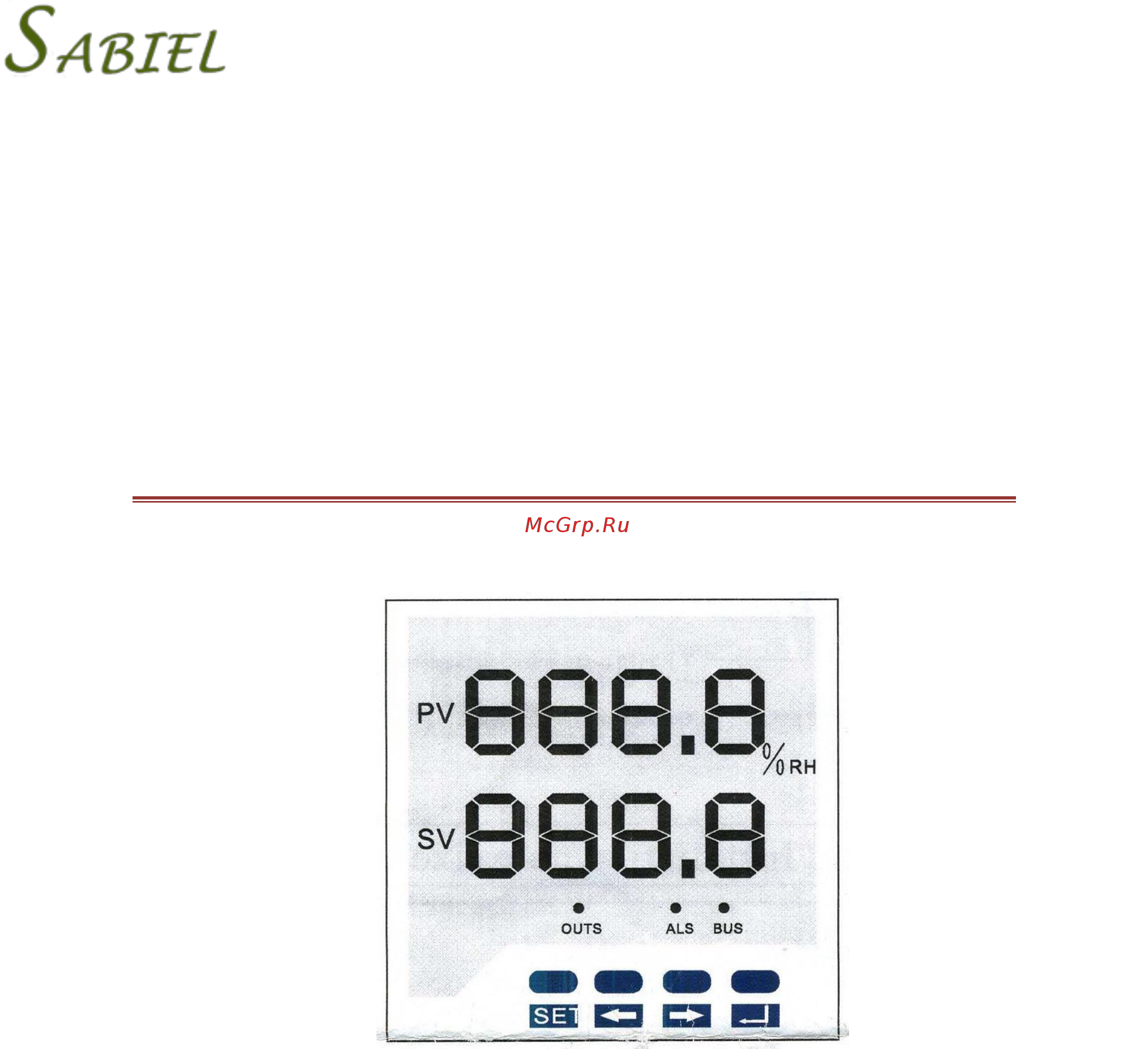 Sabiel MB35H [7/14] Описание панели