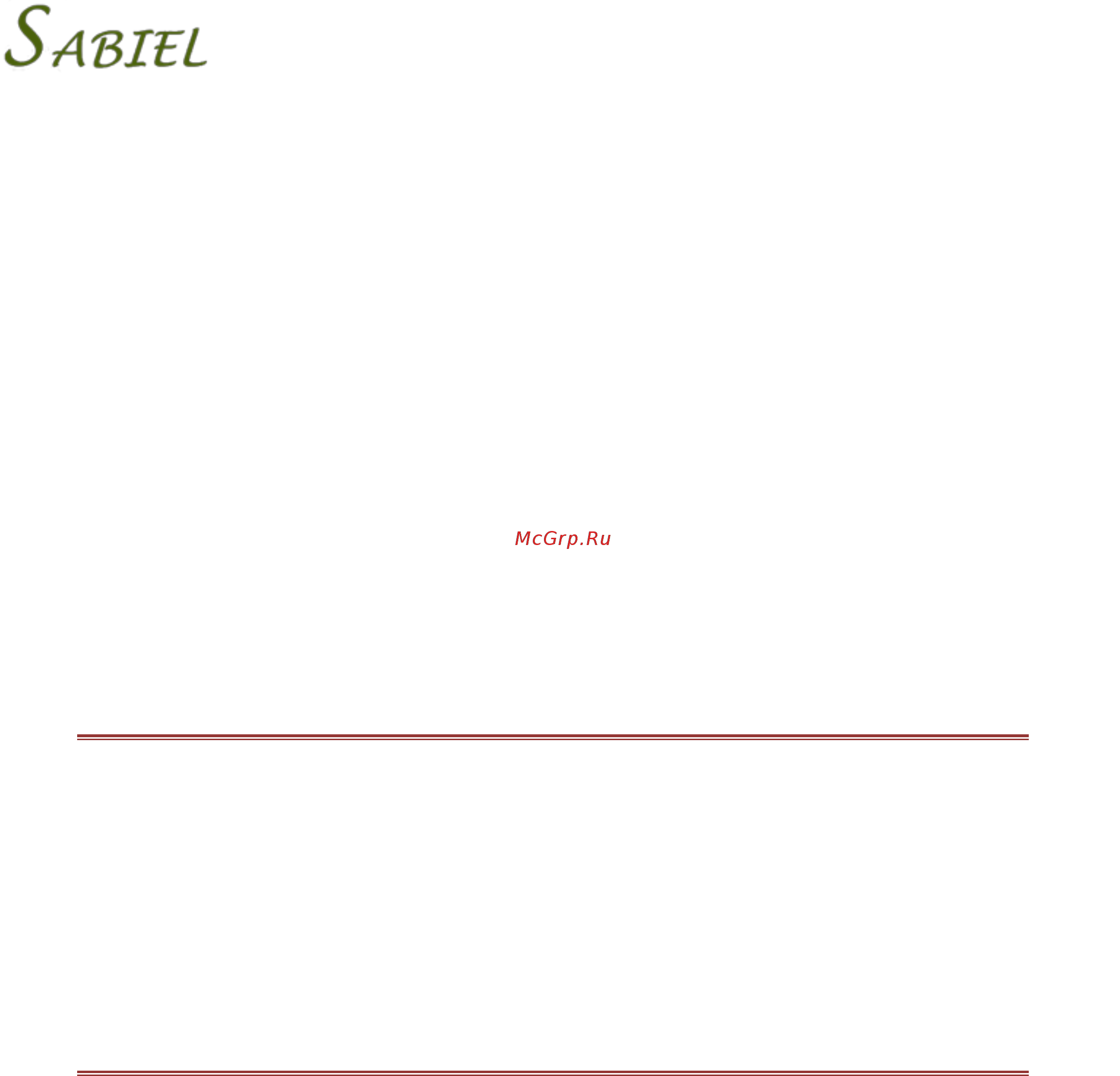 Sabiel DC250 [4/14] Описание