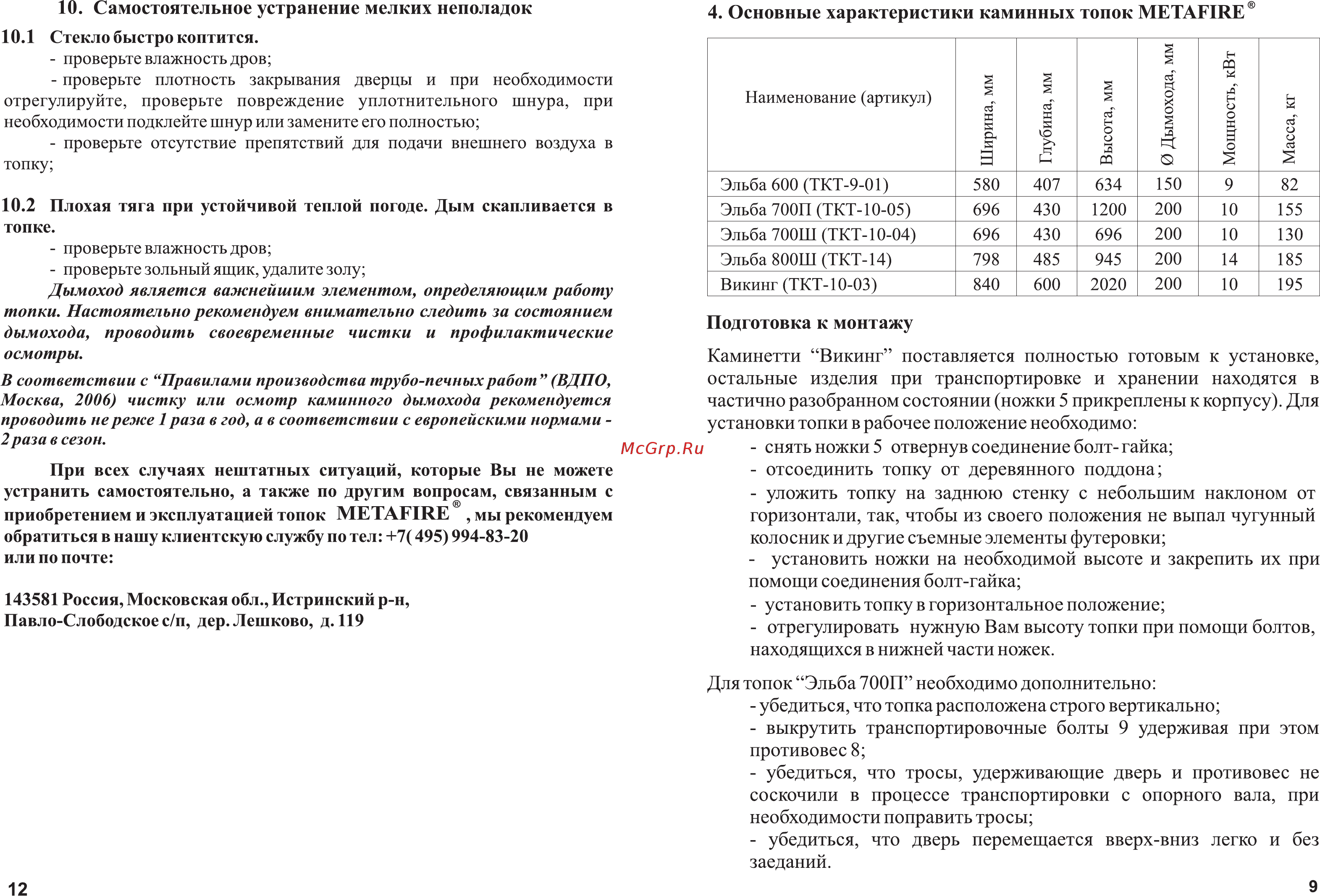 Мета Эльба 609 [11/12] Самостоятельное устранение мелких неполадок