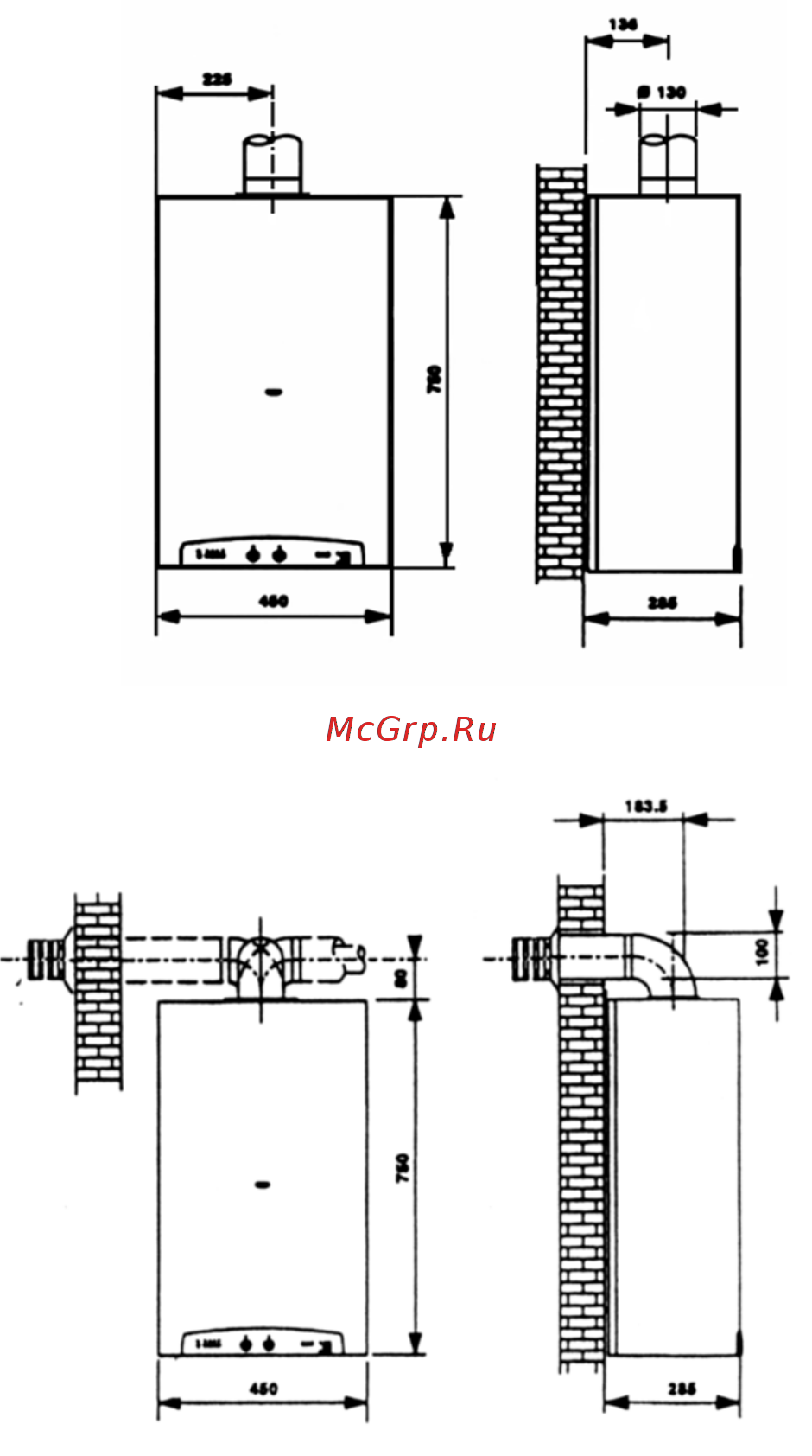 Dakon KOMPAKT 24 CK [4/31] Размеры котла