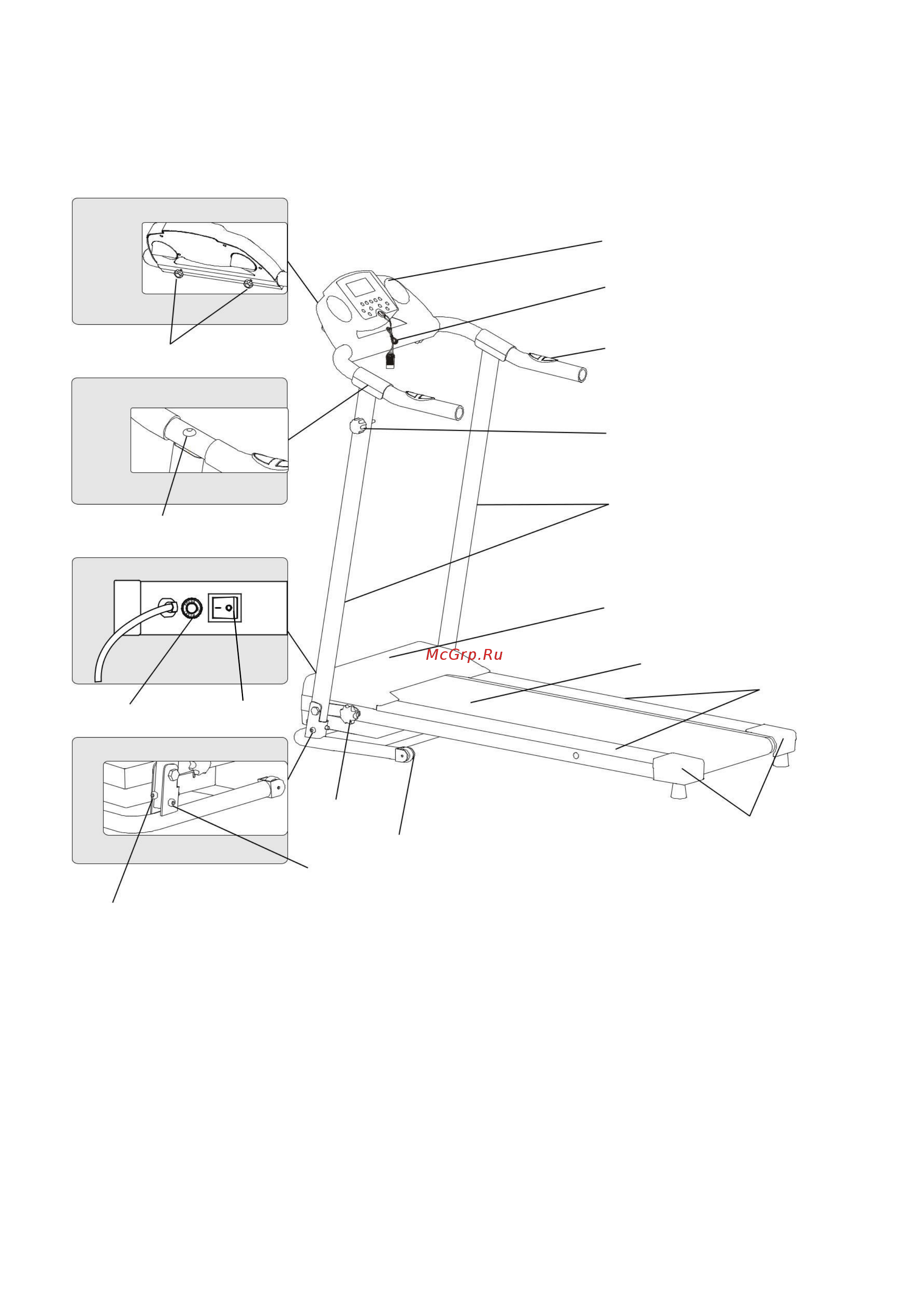 DFC Corsa T-120 [8/18] Основные детали тренажёра