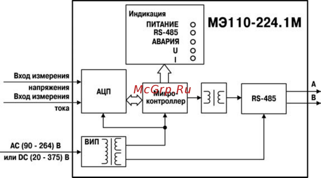 Овен МЭ110-1М [10/49] Устройство прибора