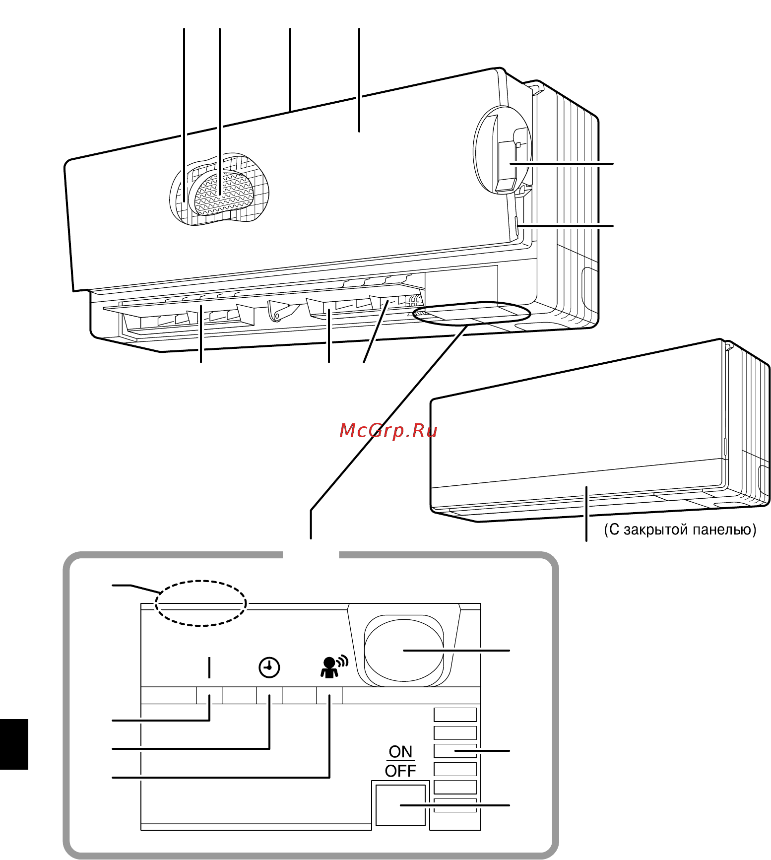 Daikin FTXG25EV1BW [5/32] Наименования деталей