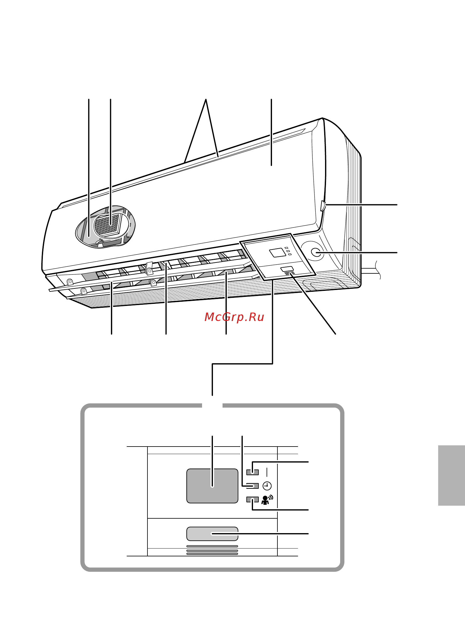 Daikin FTXL20G2V1B [5/35] Наименования деталей
