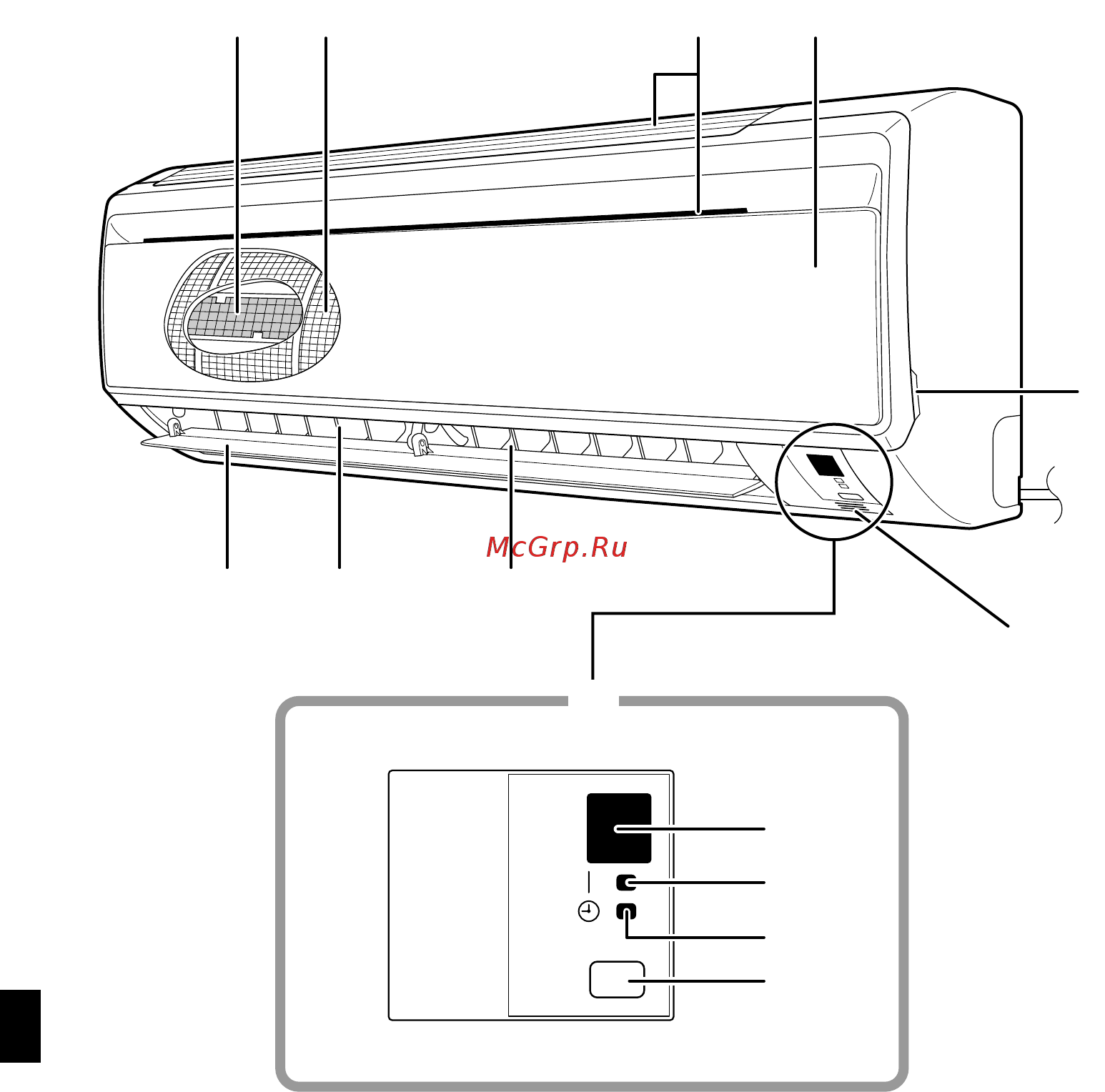 Daikin FTK35GV1B [5/26] Наименования деталей