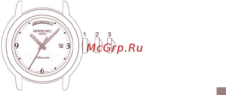 Raymond Weil 2731-STP-65001 [19/68] Времени слегка нажмите на коронку вращая ее по часовой