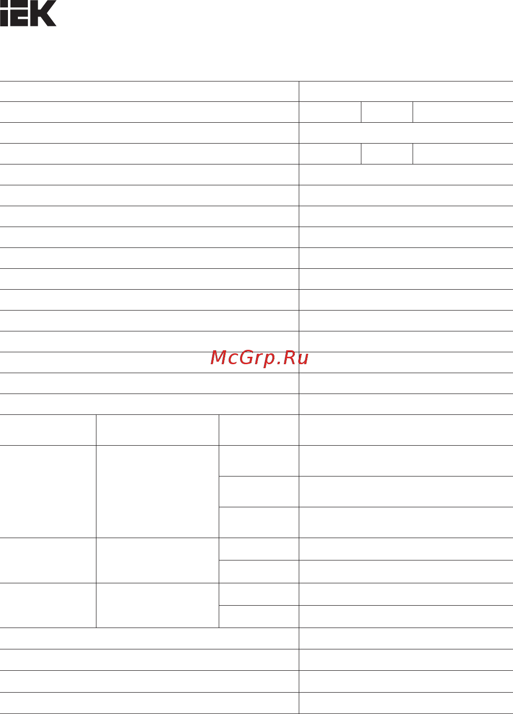 Iek ВА47-100 3Р 20А 10кА D [6/11] General parameters