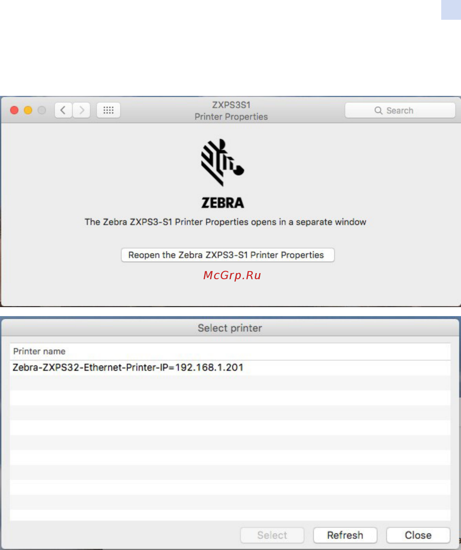 Zebra ZXP 1 Руководство по драйверам Mac OS (en) онлайн [7/20] 402417