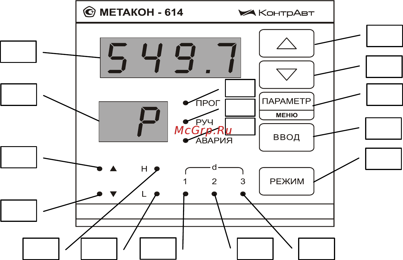 Контравт МЕТАКОН-614-Т-0/20-1 [10/71] Устройство и работа прибора