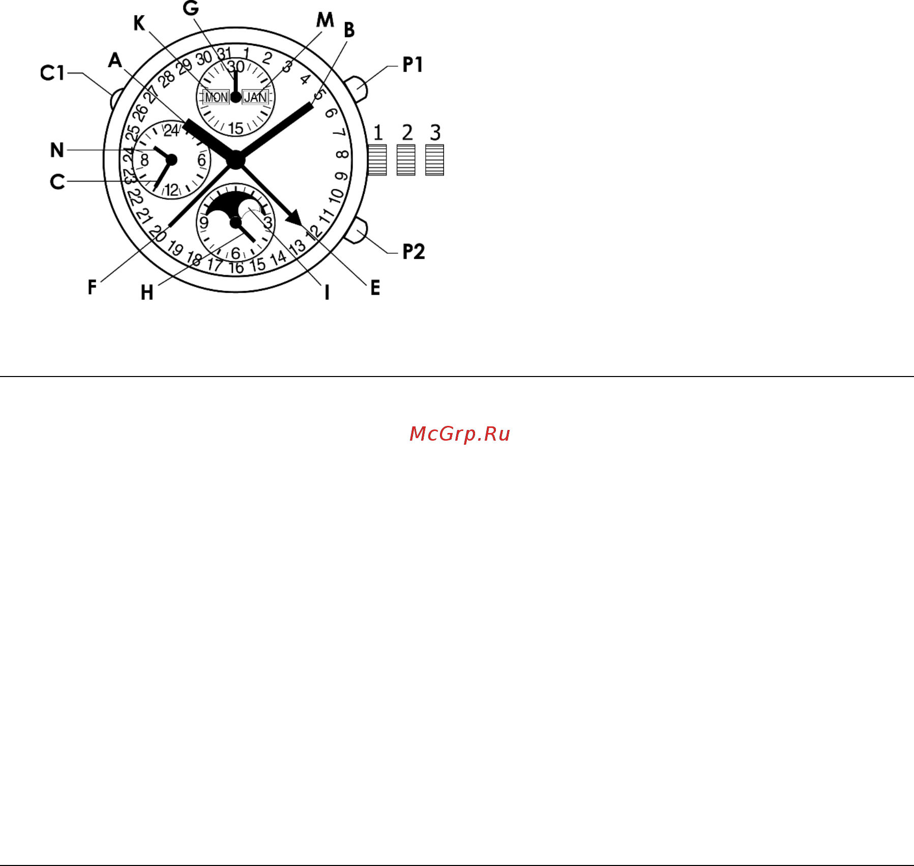 Baume&Mercier Classima 10485 [14/31] Automático hora minuto segundero pequeño calendario completo fases lunares cronógrafo