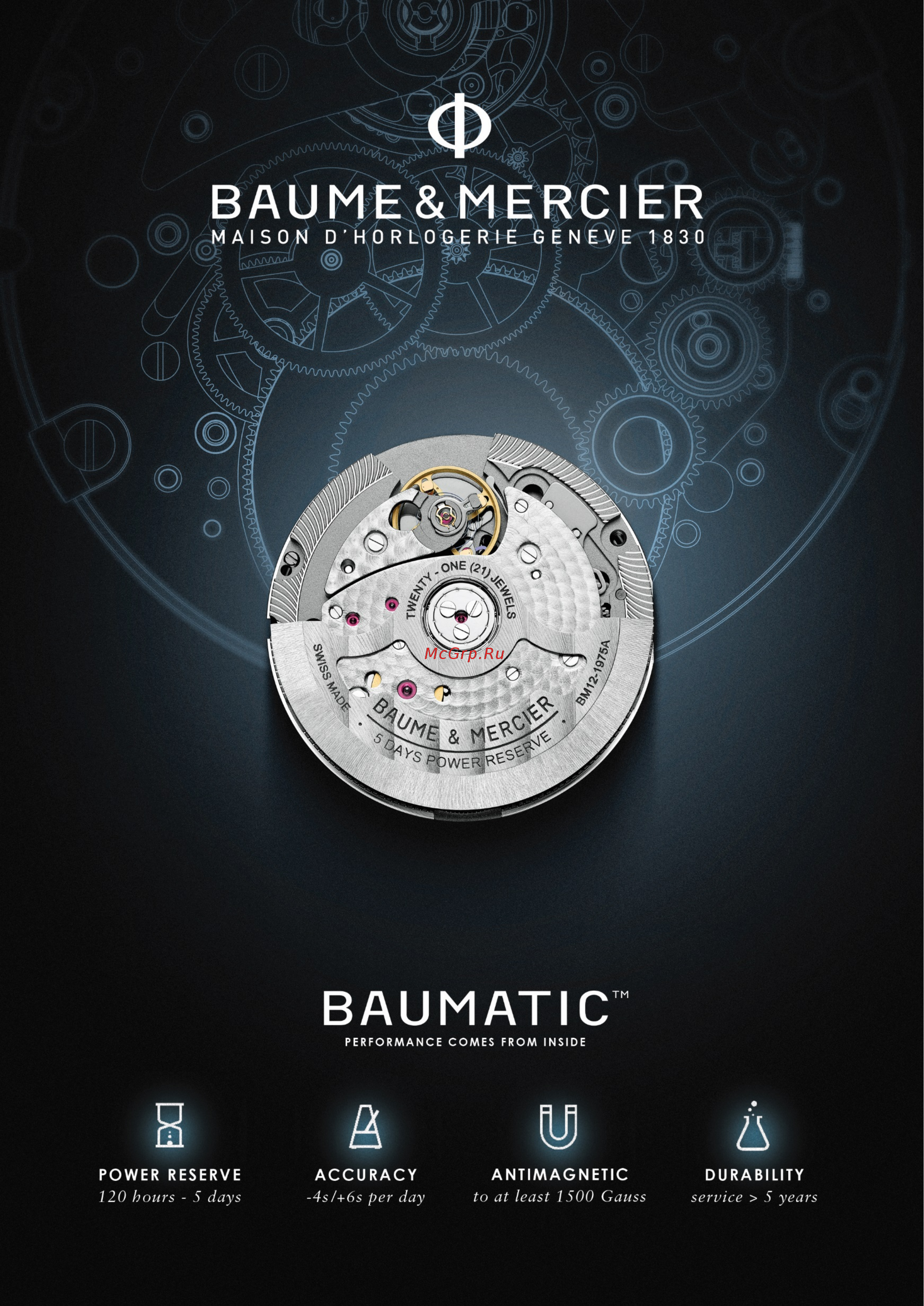 Baume&Mercier Clifton Baumatic 10436 Инструкция по эксплуатации онлайн