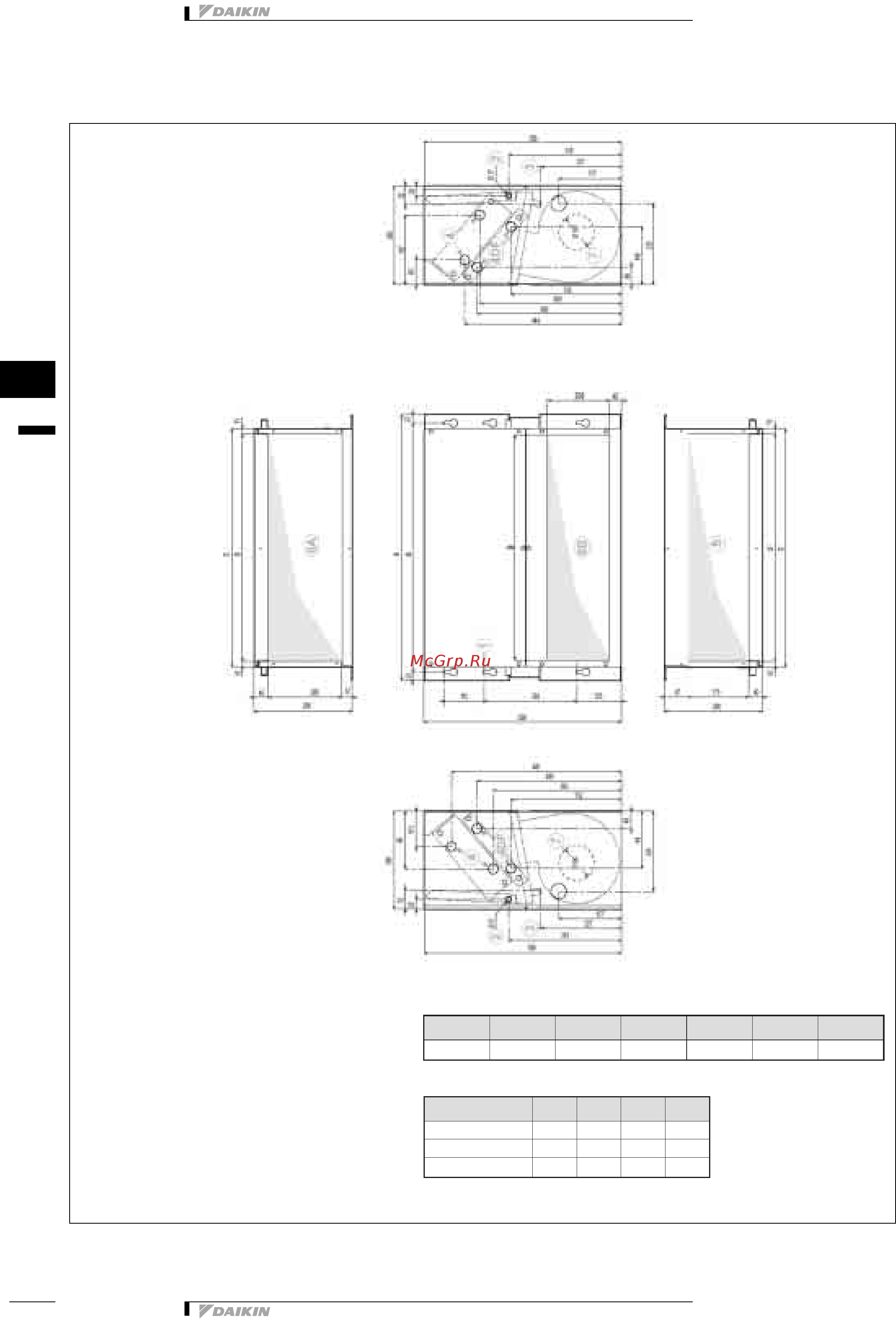 Daikin FWF04AT [67/167] Чертеж в масштабе и центр тяжести