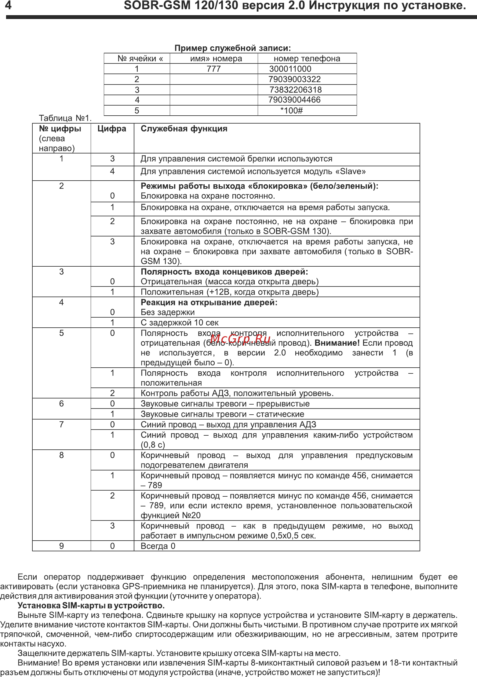 SOBR GSM-120 [4/16] Sobr gsm 120 130 версия 2 инструкция по установке