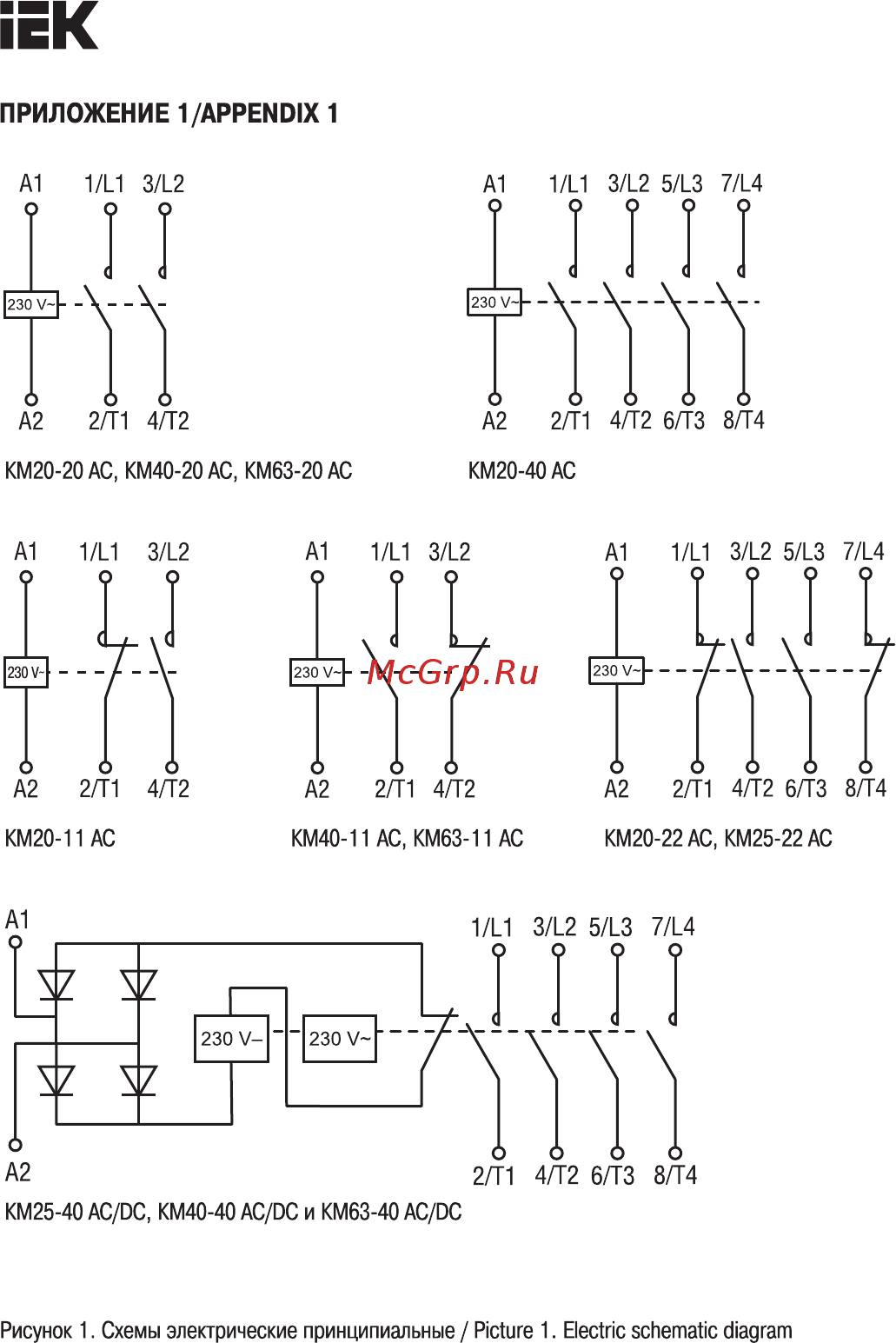 Iek КМ20-20 AC [5/7] Приложение 1 appendix 1