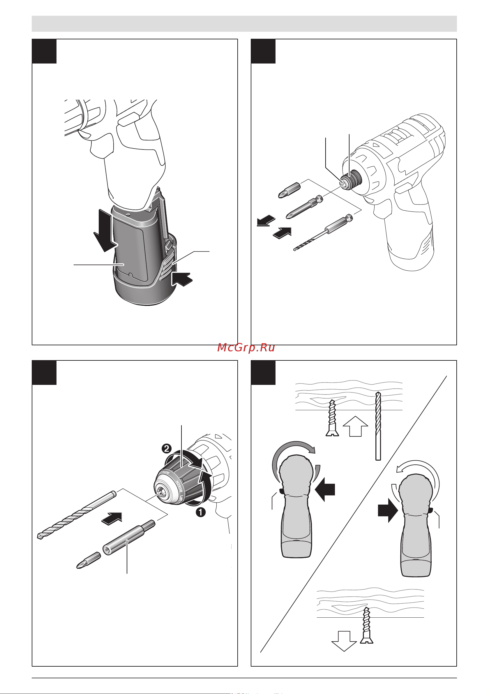 Bosch GSR 12 V-EC HX (0.601.9D4.102) Руководство пользователя онлайн [5/203] 507403