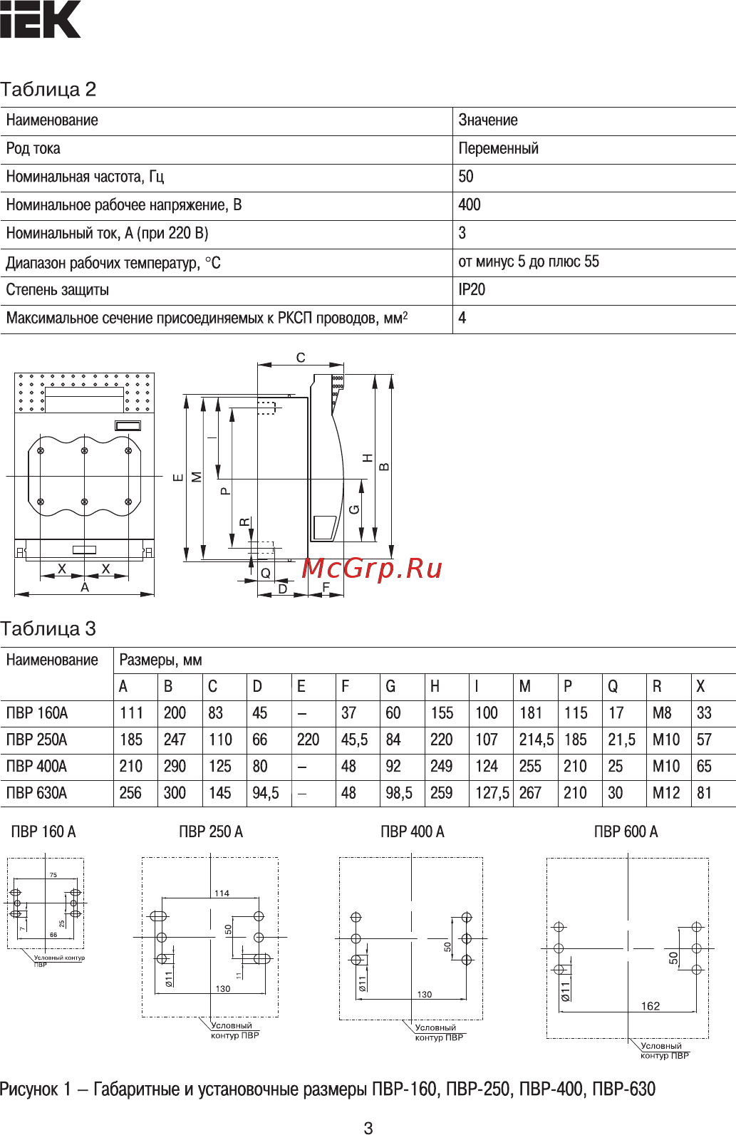 Iek 160А SRP-10-3-160 [3/8] Страница 3