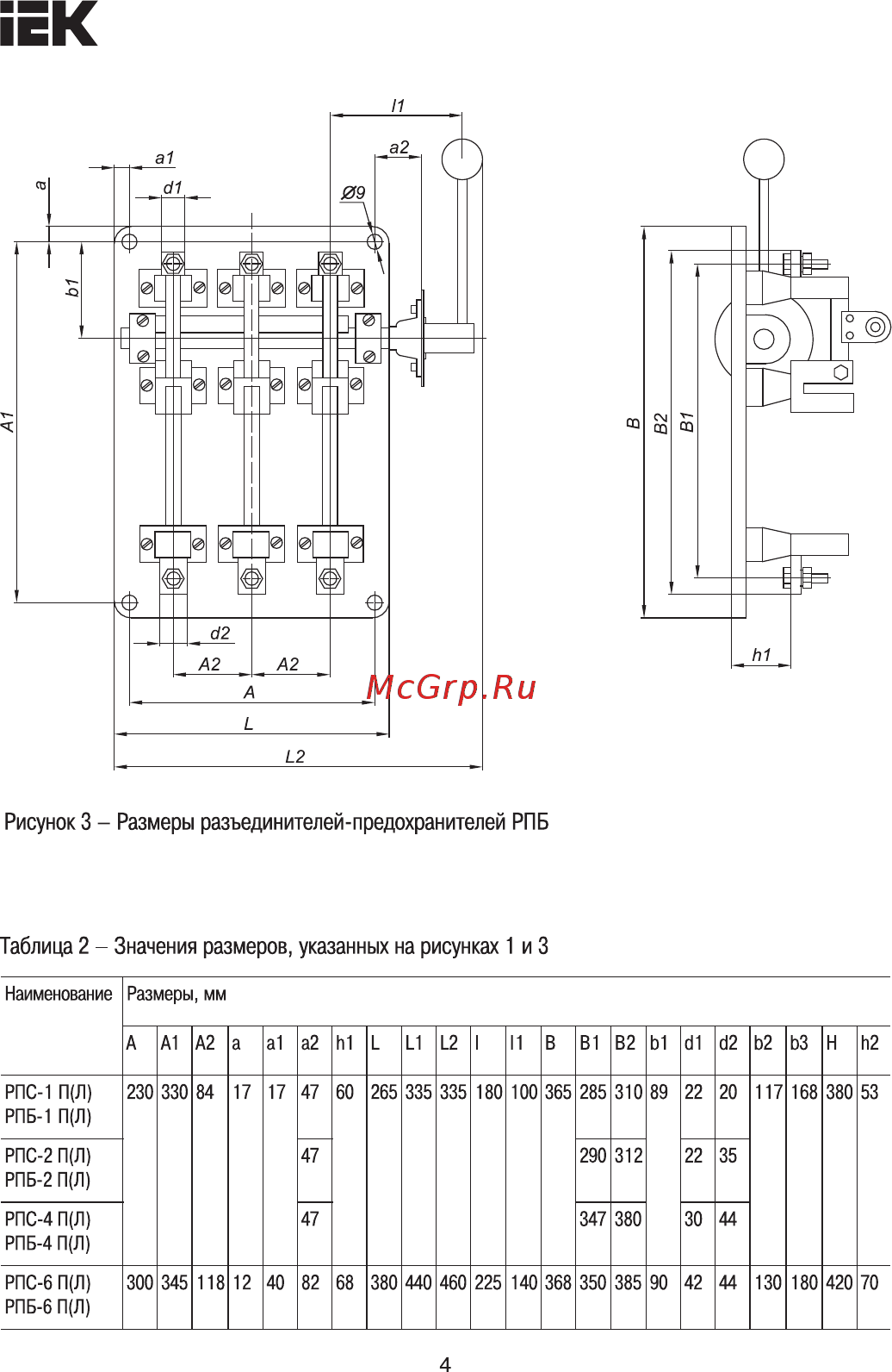 Iek РПБ-4 400А П [4/7] Страница 4