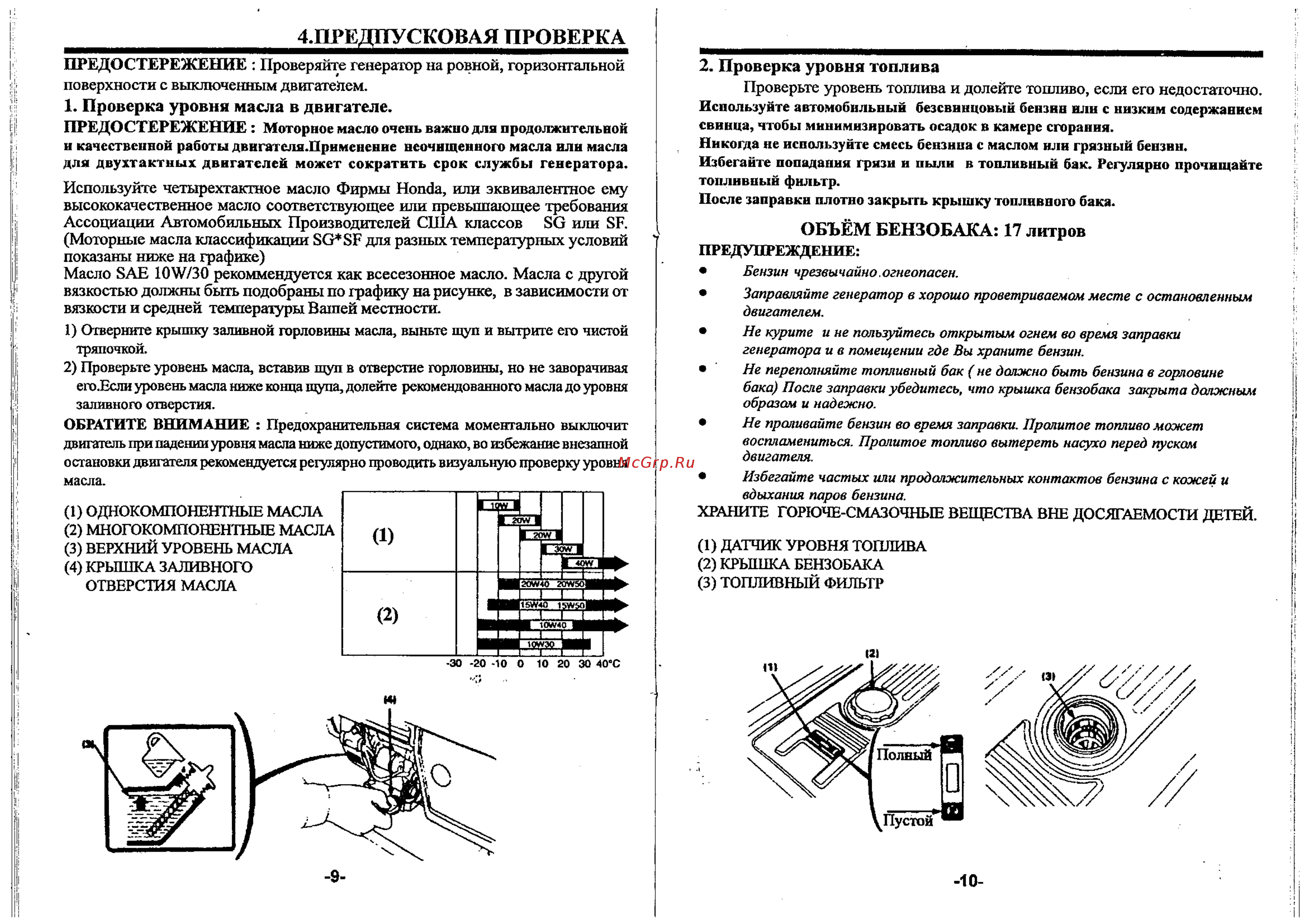 Honda EP 6500CXS [5/18] Предпусковая проверка