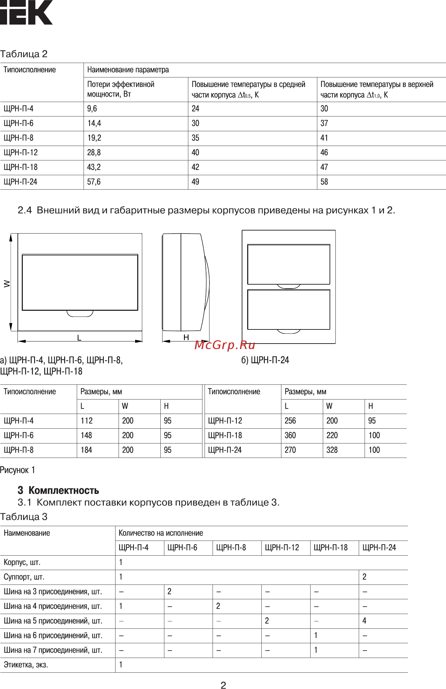 Iek MKP12-N-12-40-10-S [2/4] Внешний вид и габаритные размеры корпусов приведены на рисунках 1 и 2