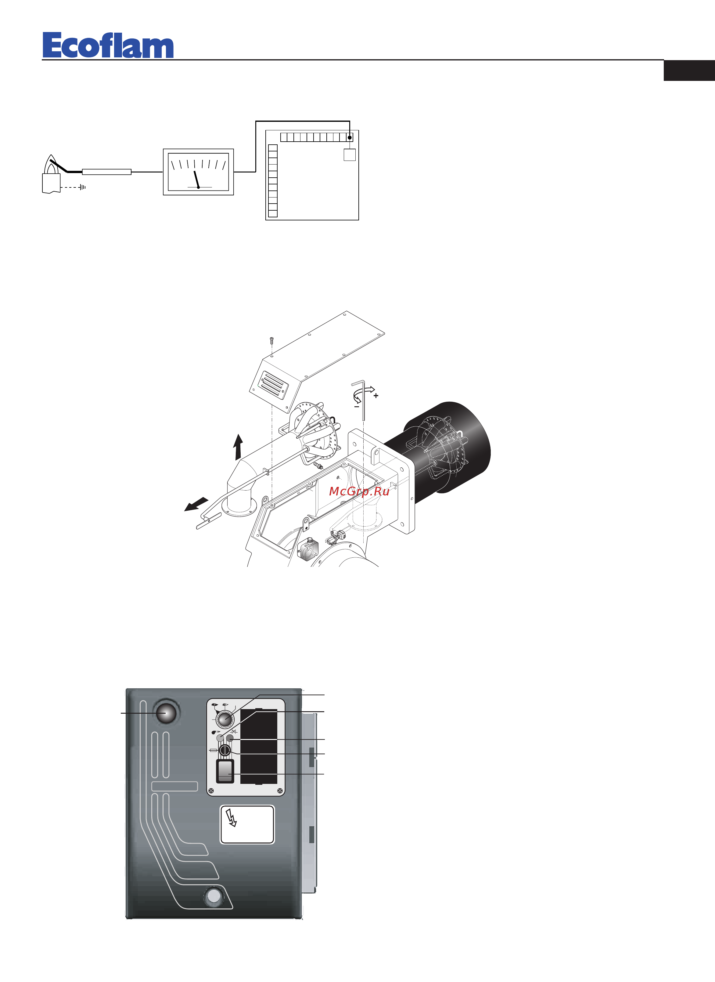 Ecoflam BLU 3000.1 PR TC - VGD 40.065 [13/40] Description of the control panel of the burner