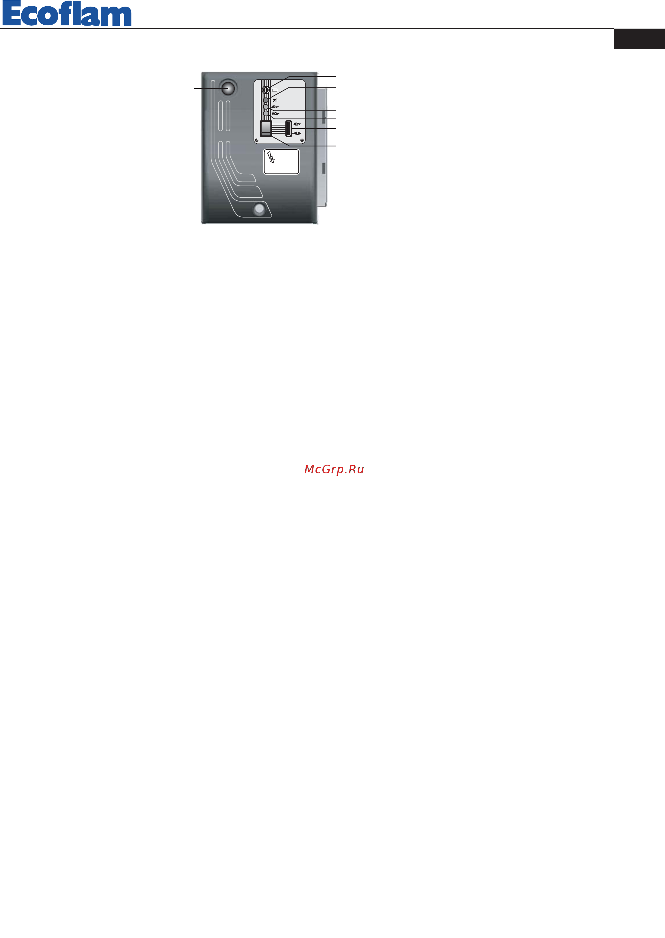 Ecoflam BLU 15000.1 MD TC - VGD 40.125 [13/40] Description of the control panel of the burner