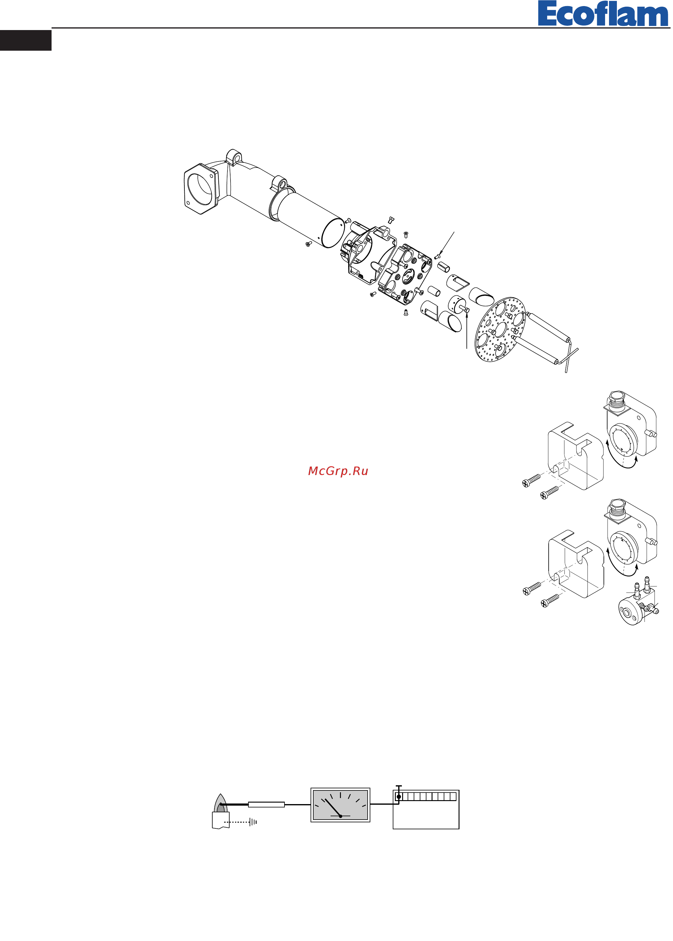 Ecoflam BLU 1500.1 PR Low NOx TL - MB-DLE 420 [12/40] Adjustment of gas minimum pressure switch