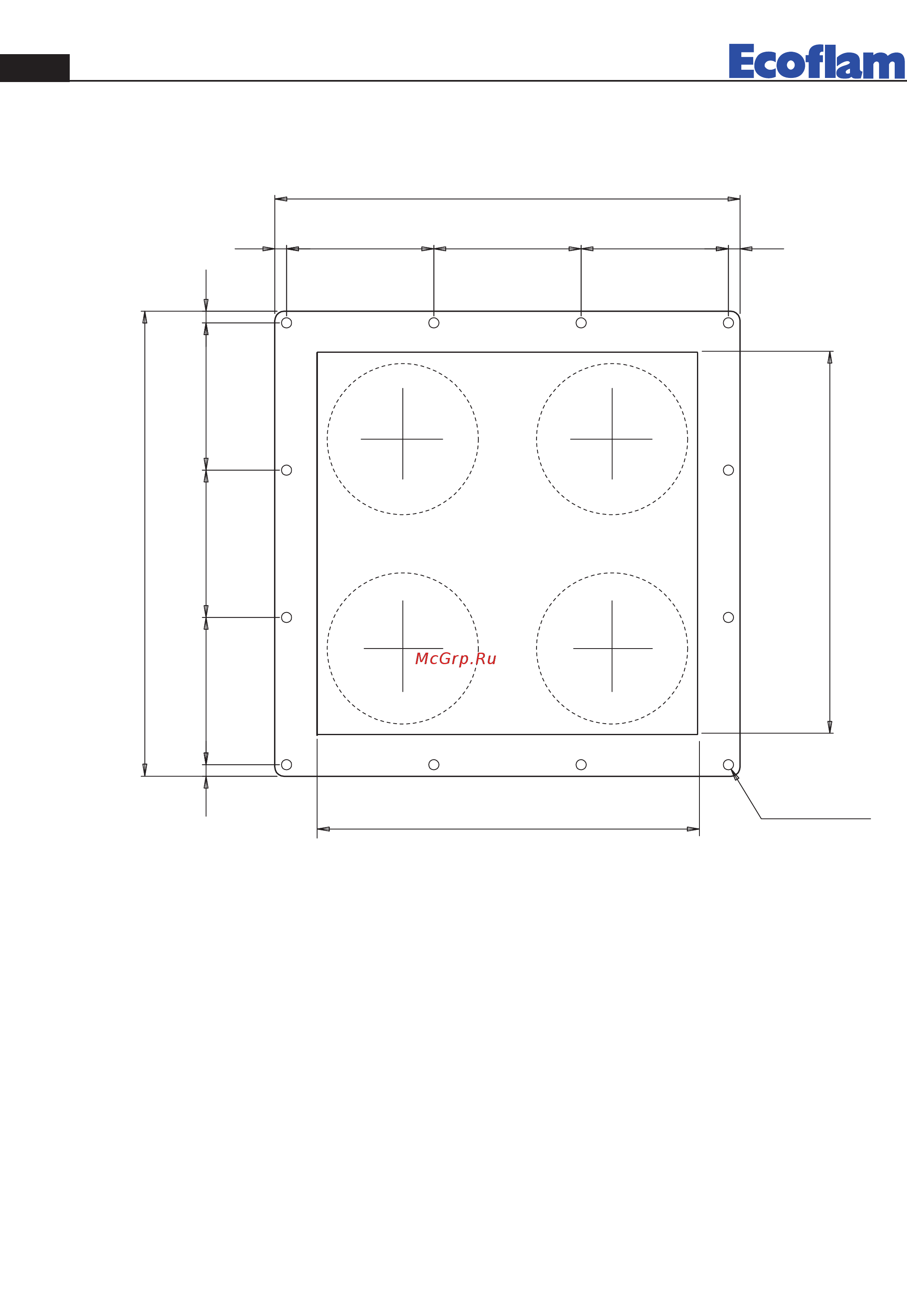 Ecoflam BLU 18000.1 PR Four Head [4/28] Boiler flange