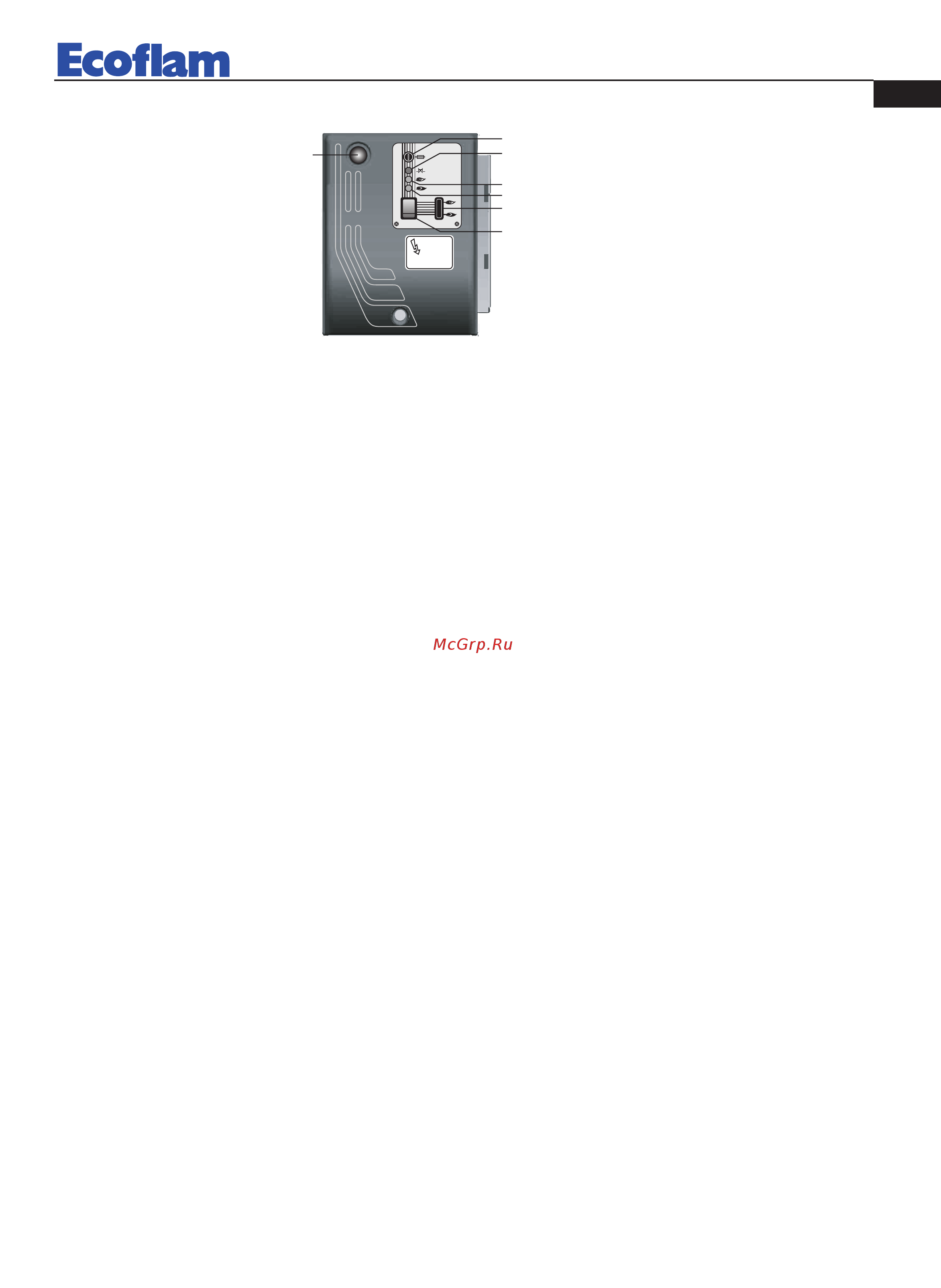 Ecoflam BLU 2000.1 PAB TC - MB-DLE 415 [15/44] Description of the control panel of the burner