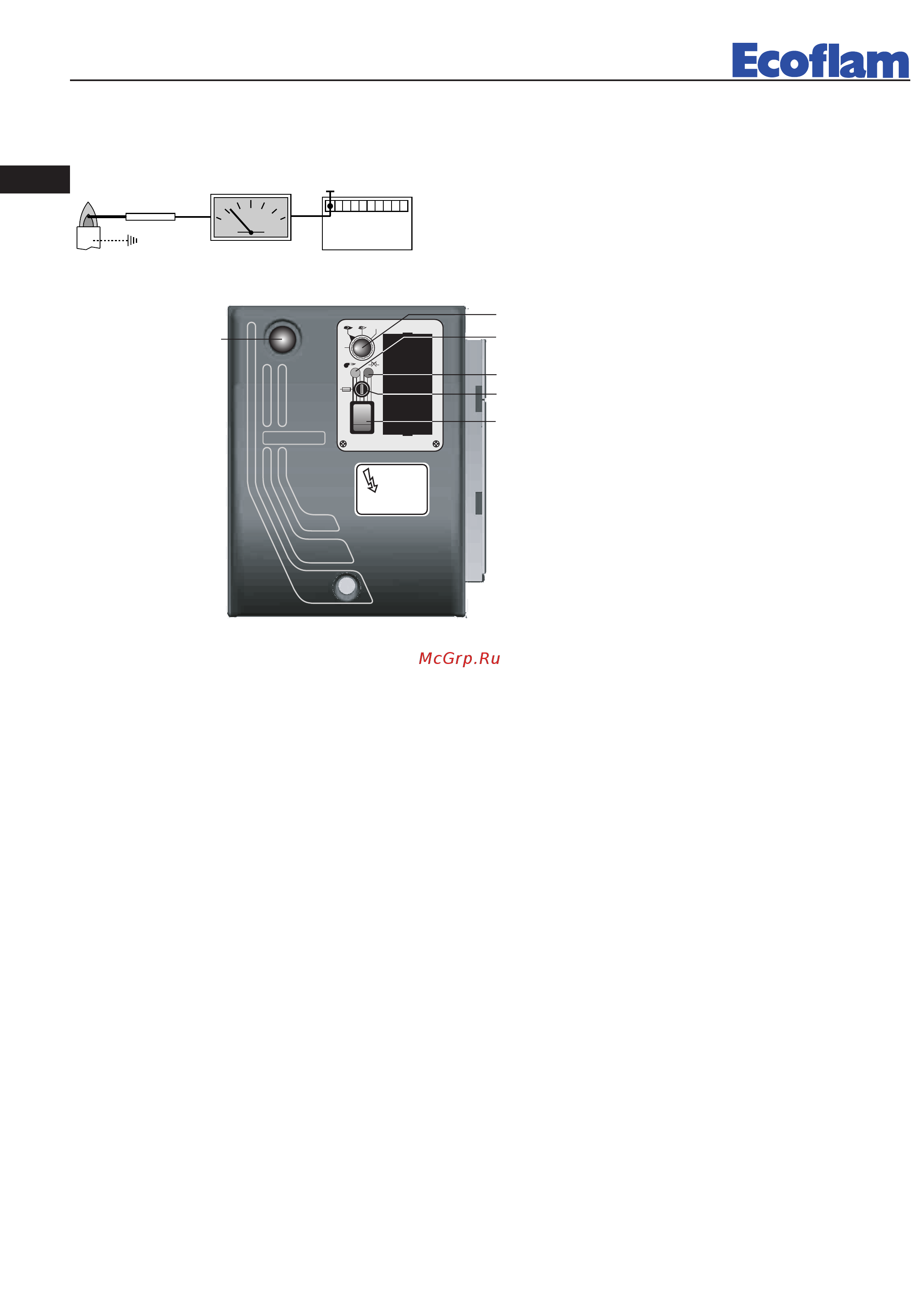 Ecoflam BLU 1700.1 PR TC - VCS 240 [36/44] Ри выключенной горелке подключить микроамперметр постоянного тока с глубиной шкалы 0 50 или 0 100 µa ри правильно отрегулированной работающей горелке значение силы тока должно быть стабильным и не ниже 3 µa
