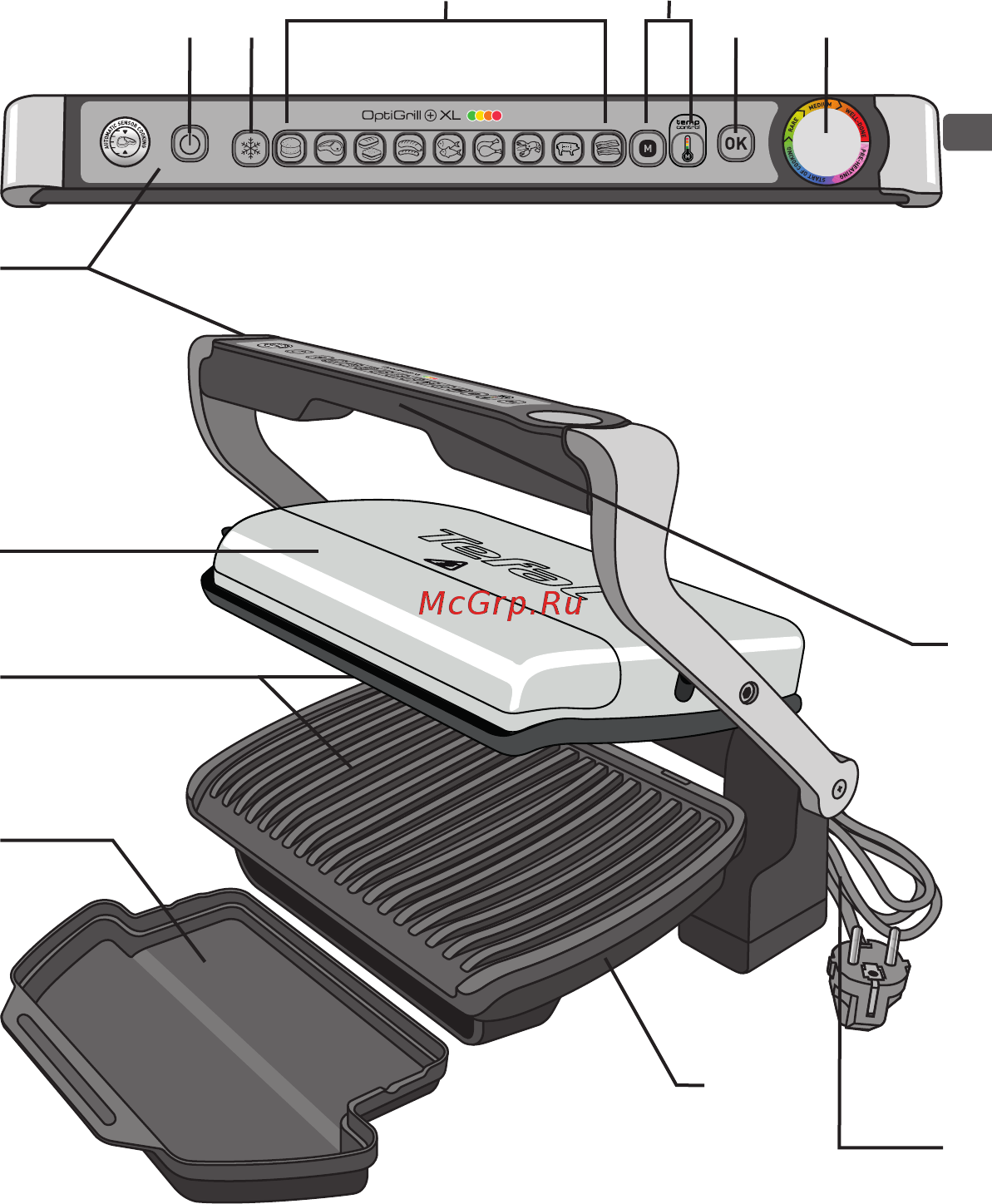Tefal OPTIGRILL + XL GC722D Руководство пользователя онлайн [5/16] 406153