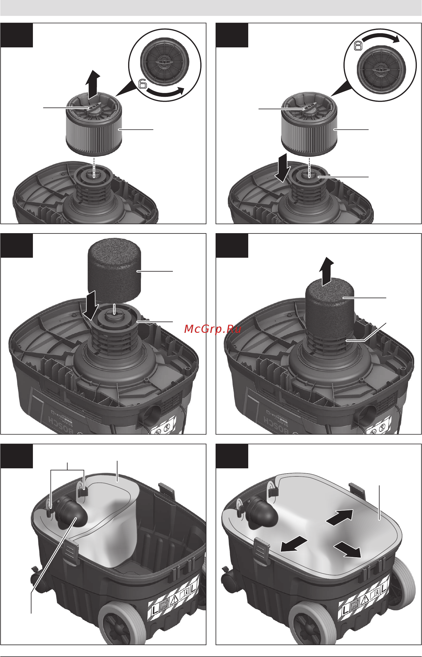 Bosch GAS 12-25 PL (060197C100) Руководство пользователя онлайн [6/257] 501811