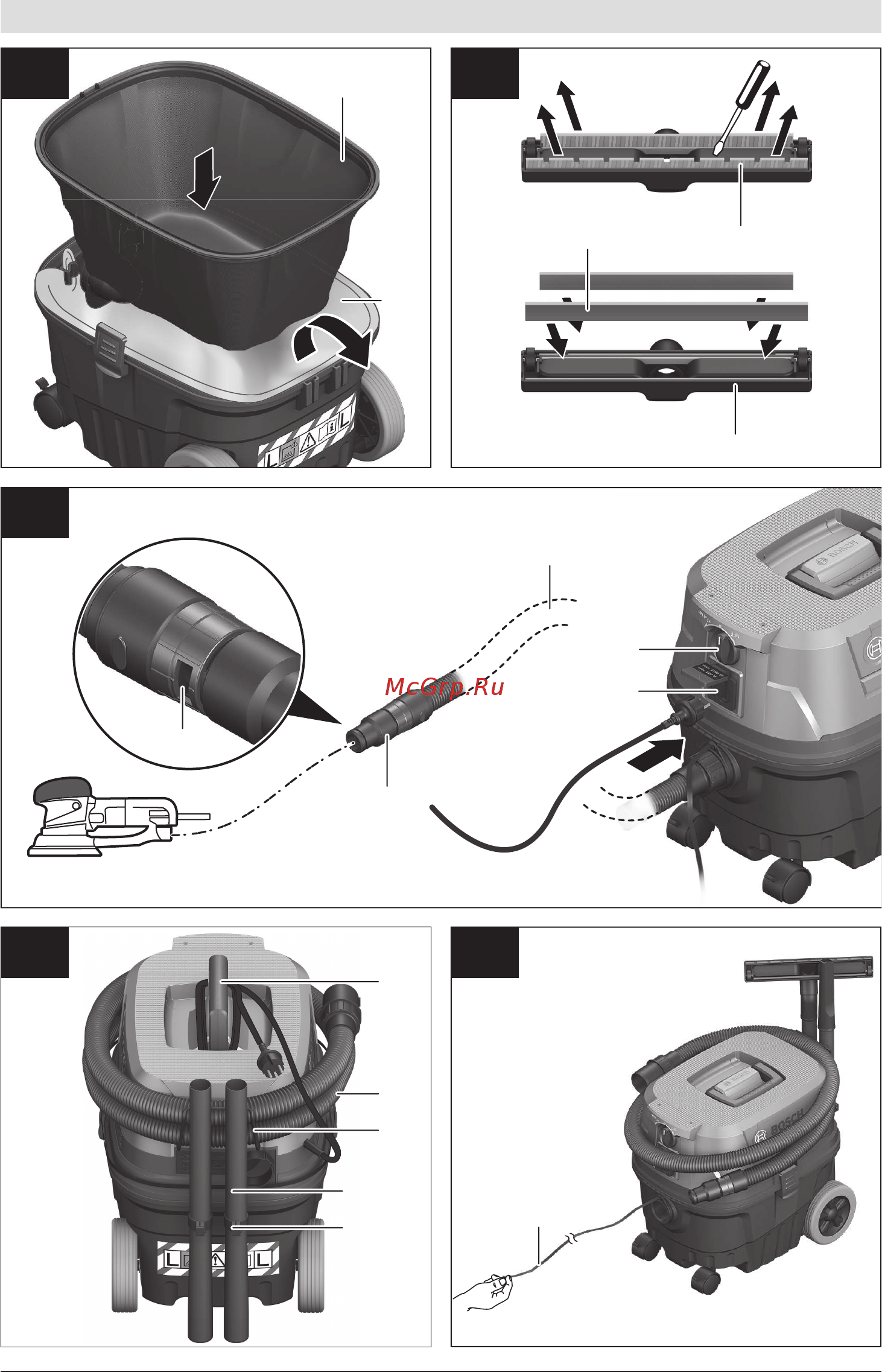 Bosch GAS 12-25 PL (060197C100) Руководство пользователя онлайн [7/257] 501811