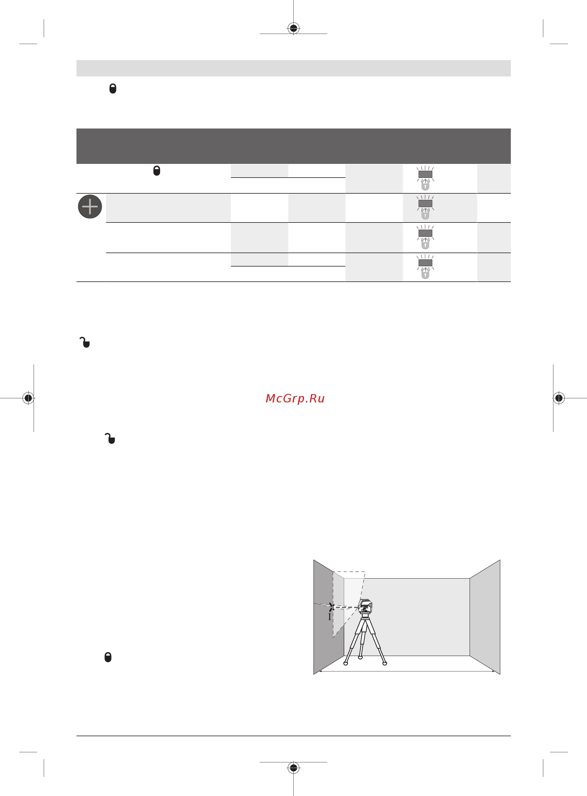 Bosch GCL 2-15 + RM1 + вкладка под L-boxx [124/311] Práce bez automatické nivelace